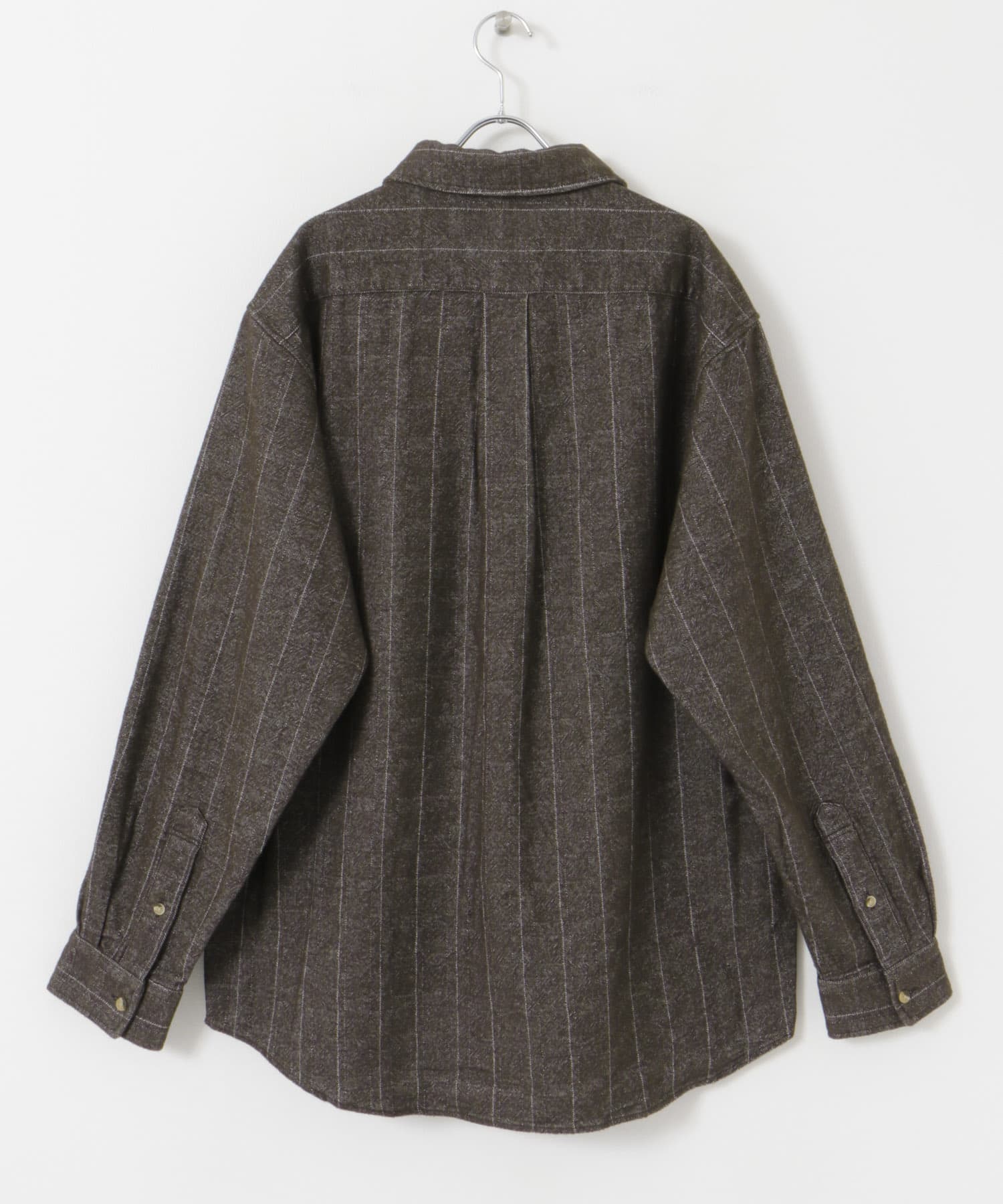 OUTDOOR EXCHANGE起毛ネルシャツ BROWN M