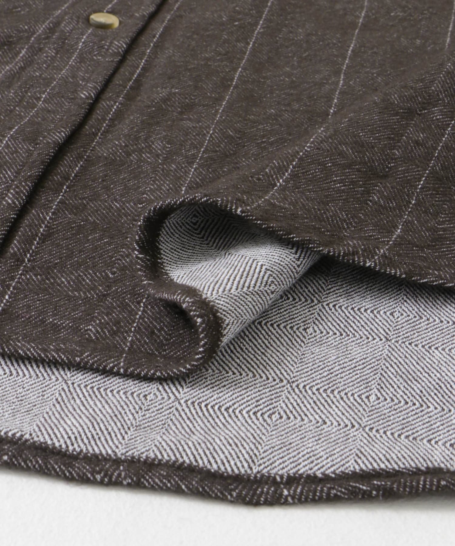 OUTDOOR EXCHANGE起毛ネルシャツ BROWN M
