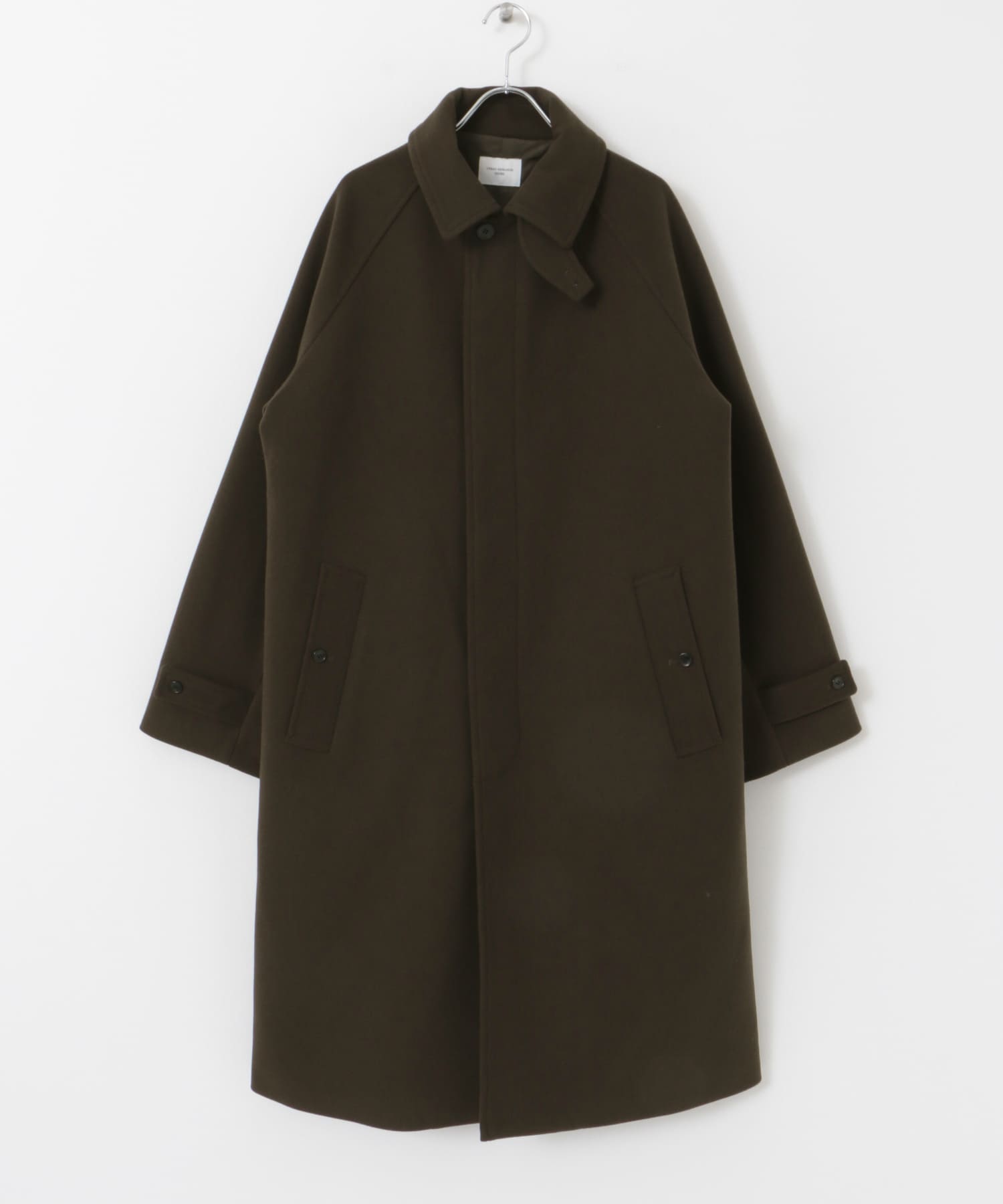 ニットメルトン パデット バルマカンコート BROWN M