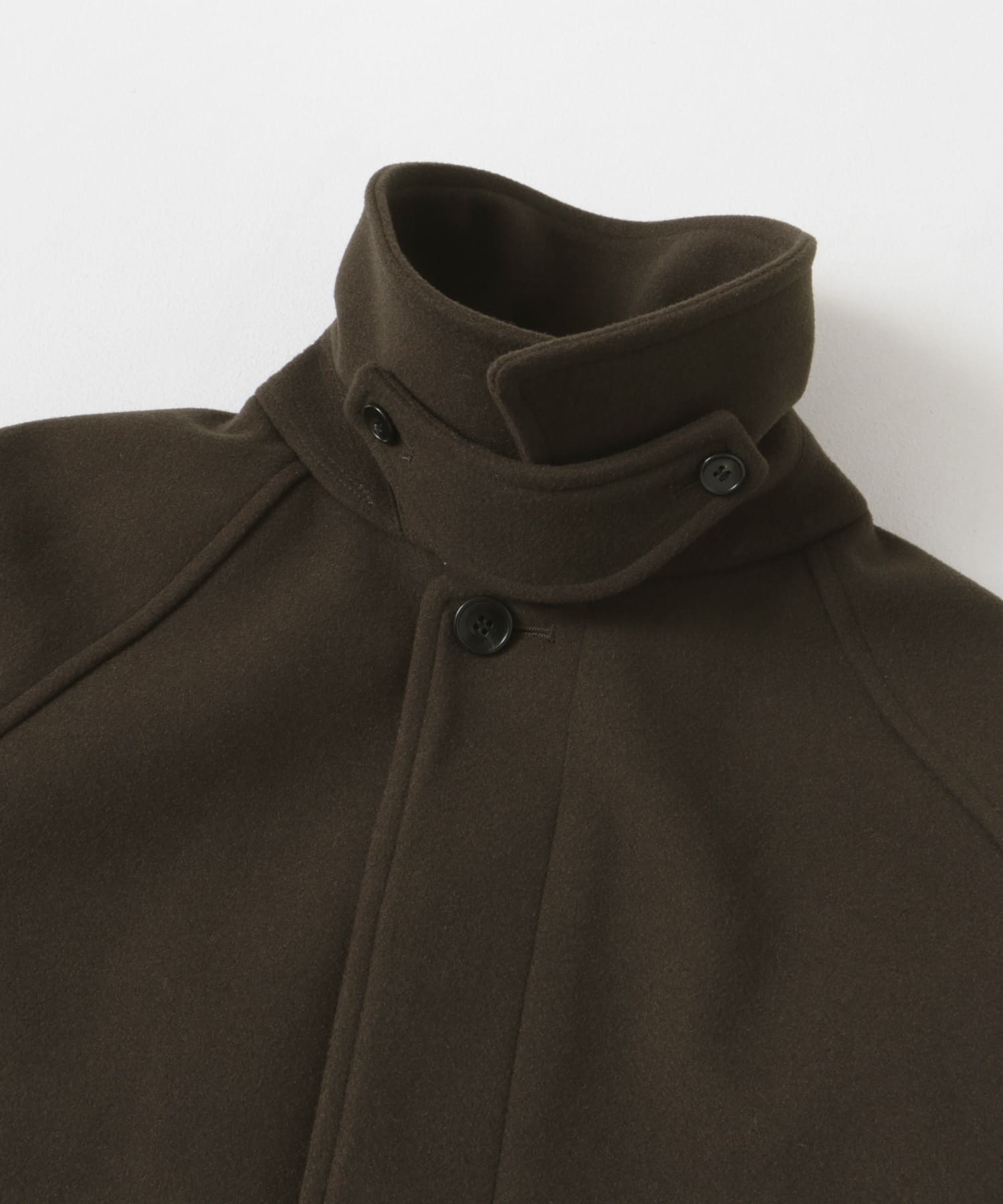 ニットメルトン パデット バルマカンコート BROWN M