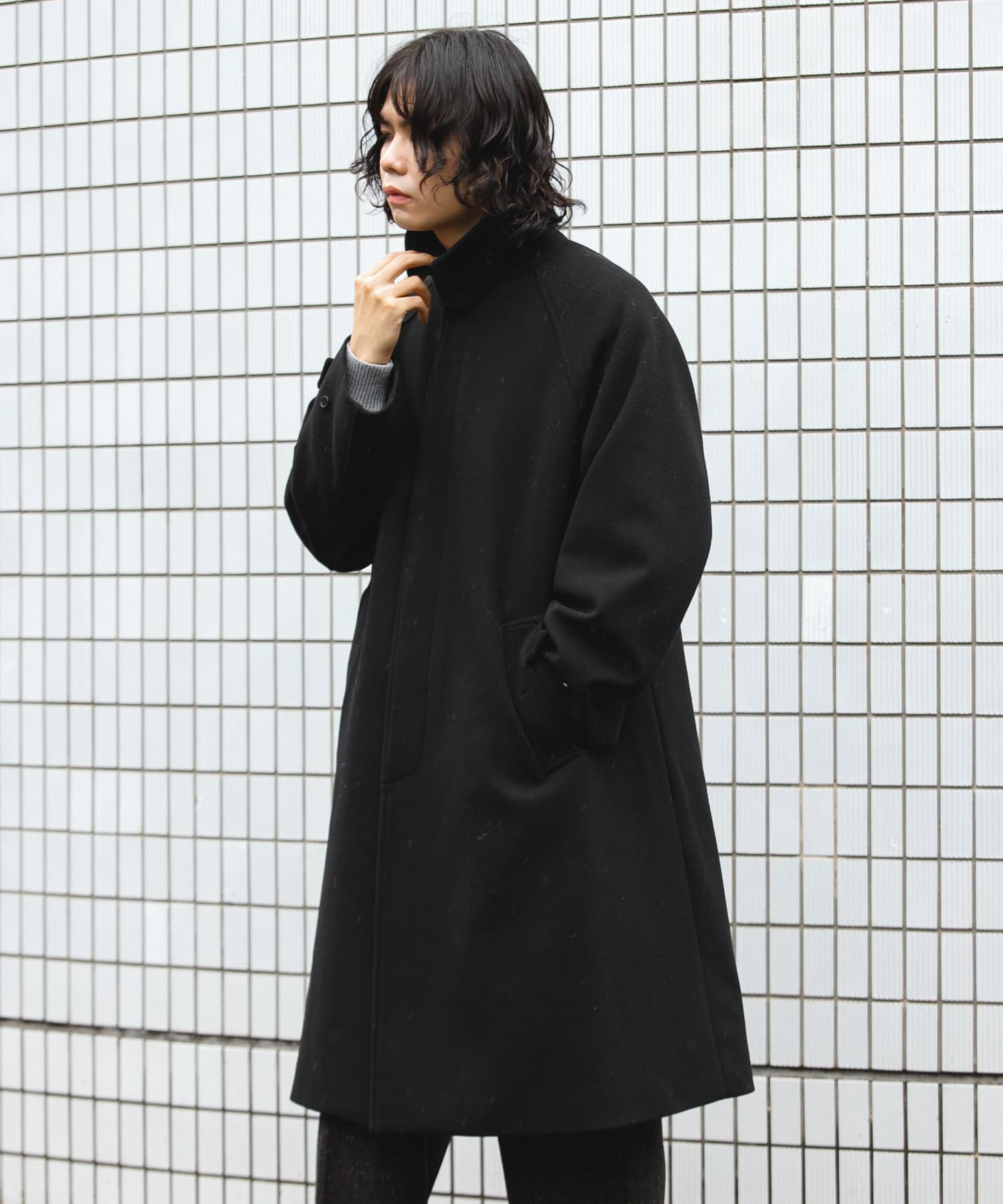 ニットメルトン パデット バルマカンコート(M GRAY): アウター｜URBAN