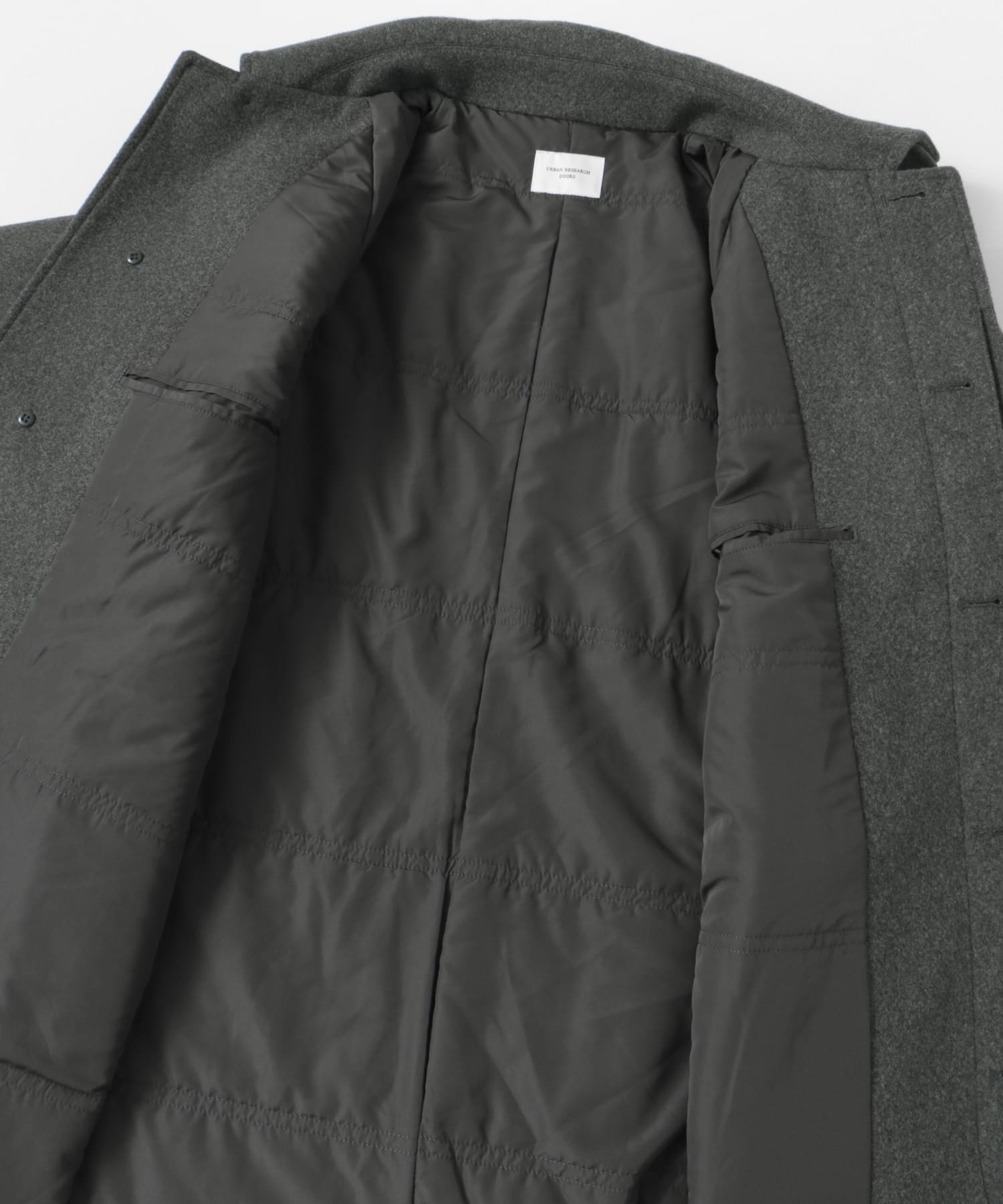 ニットメルトン パデット バルマカンコート GRAY M