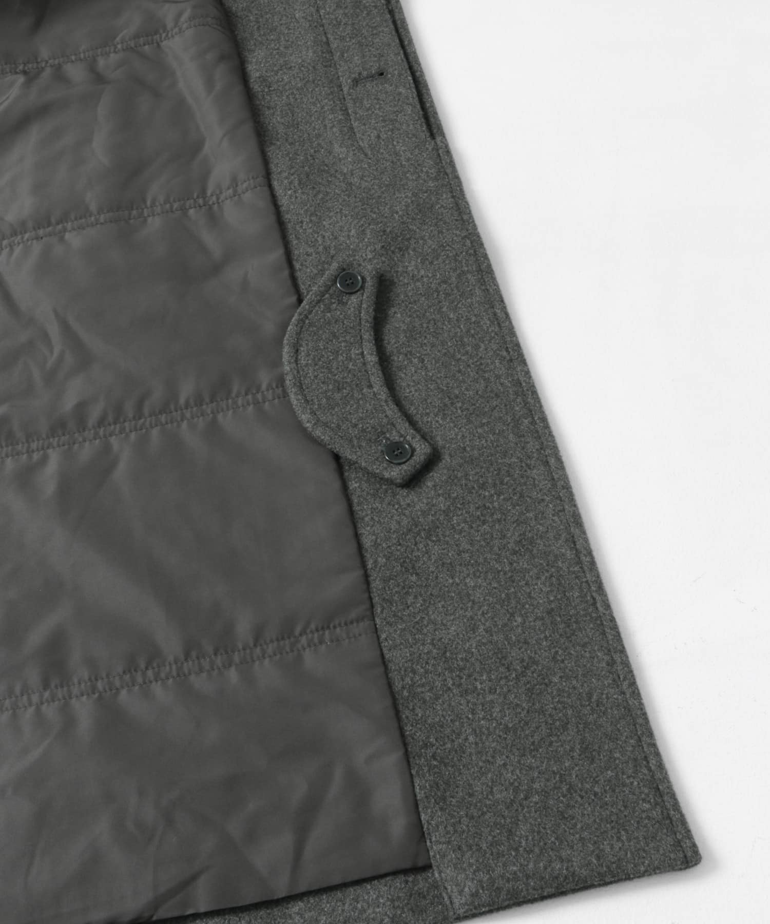 ニットメルトン パデット バルマカンコート GRAY M