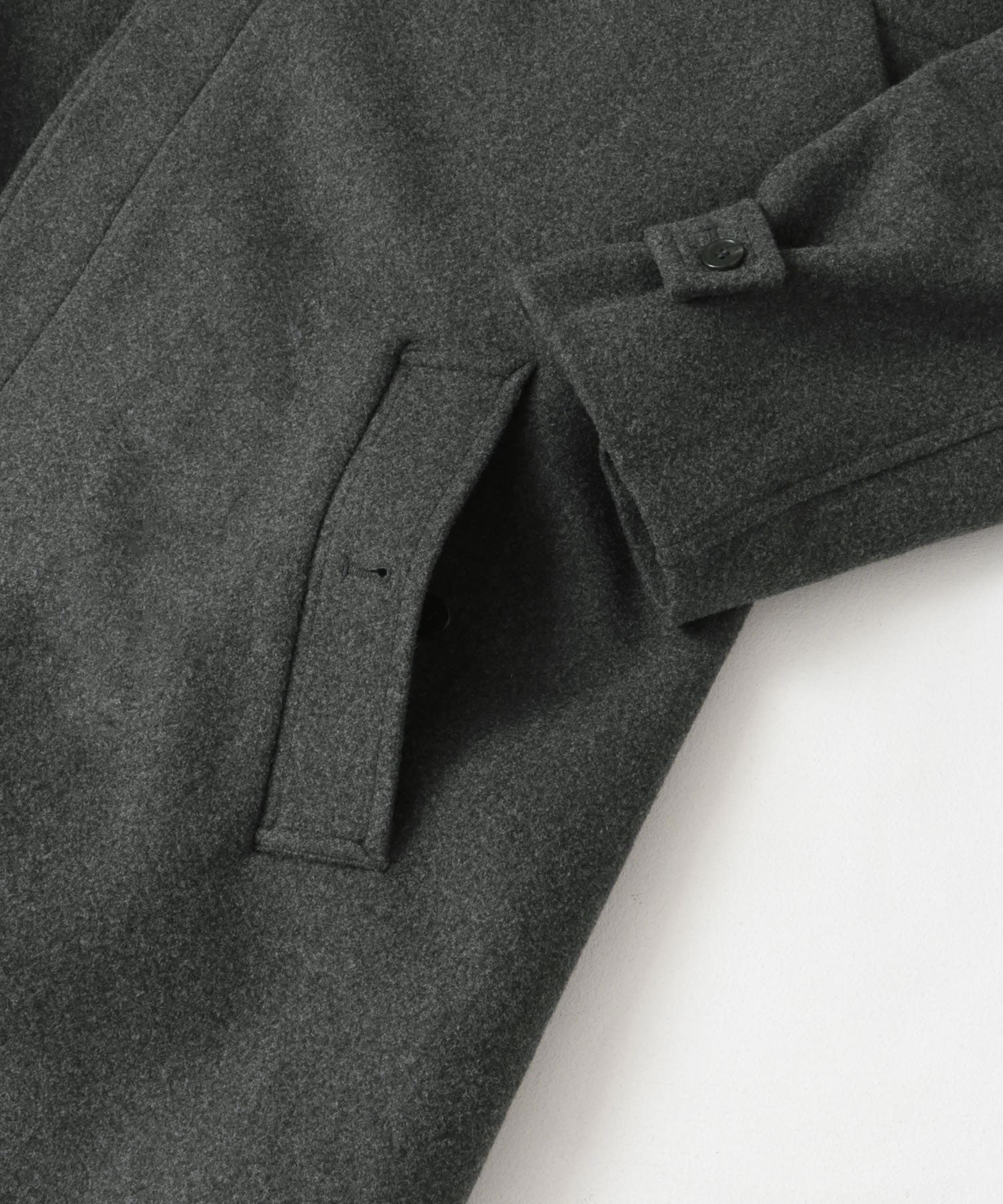 ニットメルトン パデット バルマカンコート GRAY M