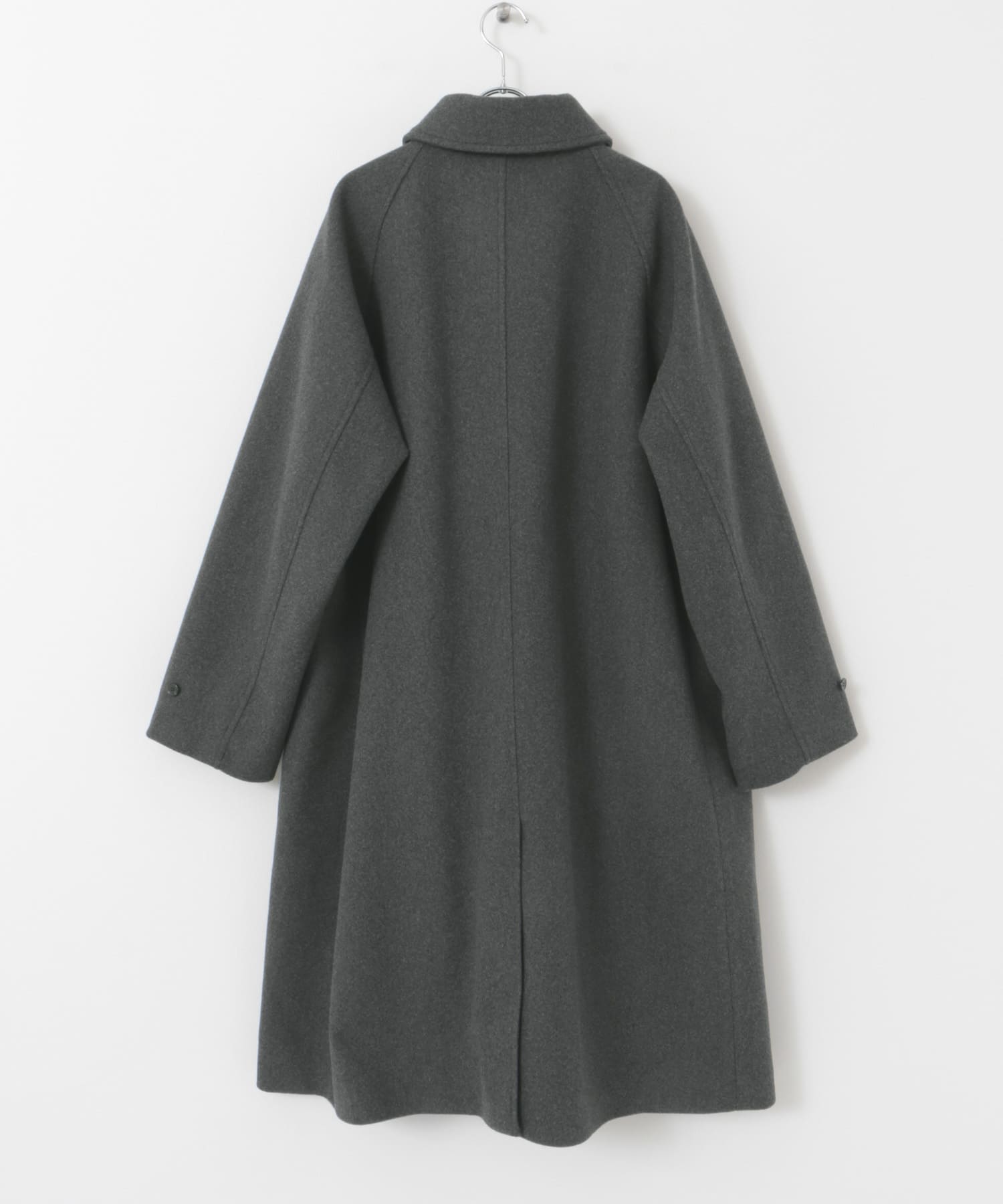 ニットメルトン パデット バルマカンコート GRAY M