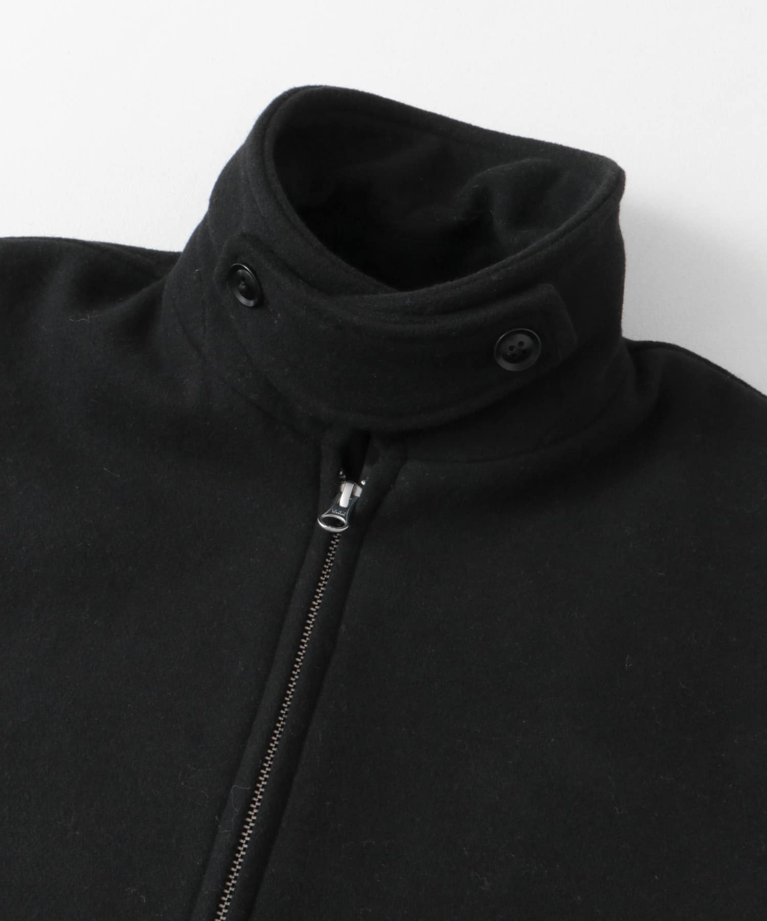 ウールブレンドハリントンジャケット BLACK M