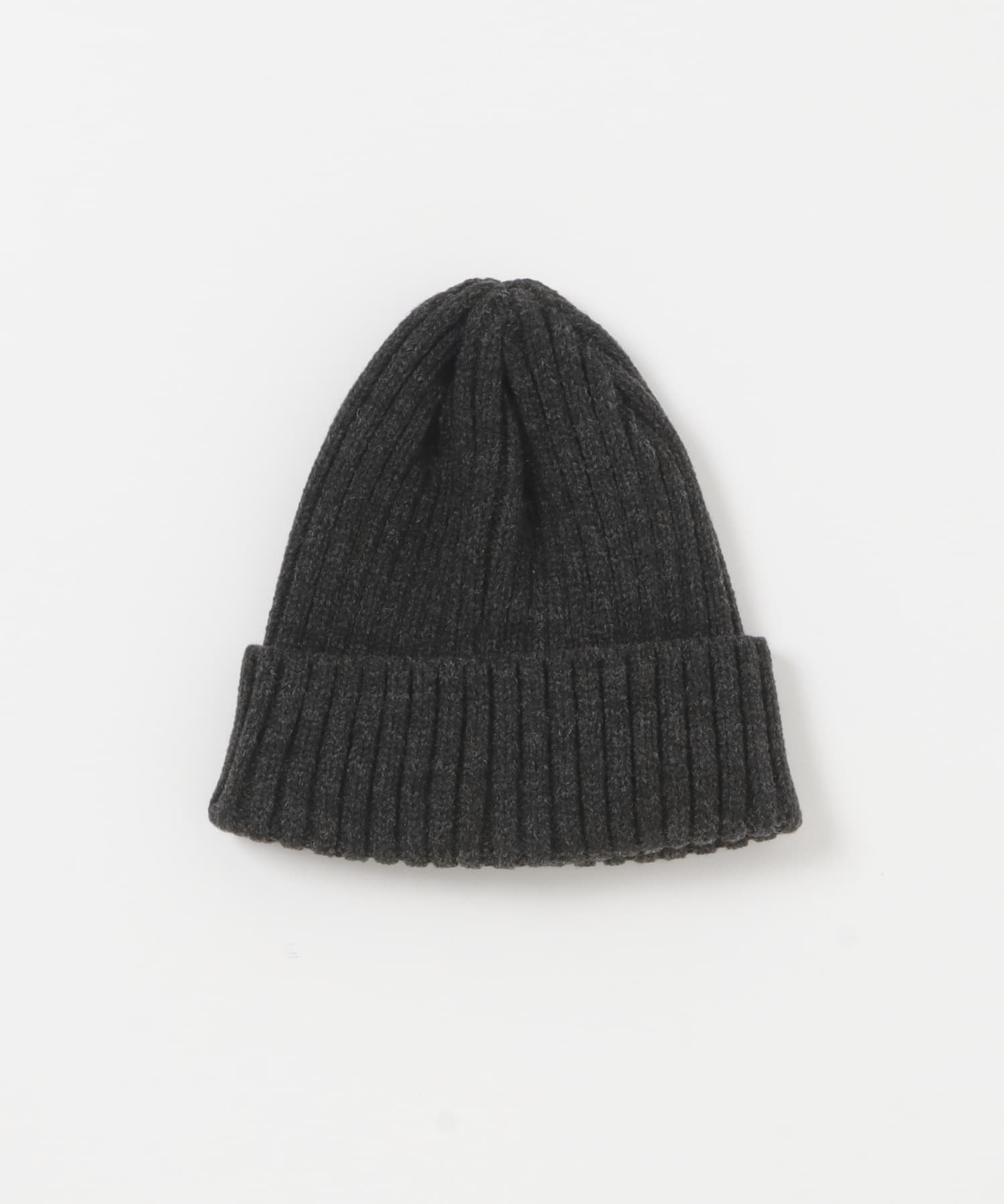 WOOL MIX KNIT CAP CHARCOAL -
