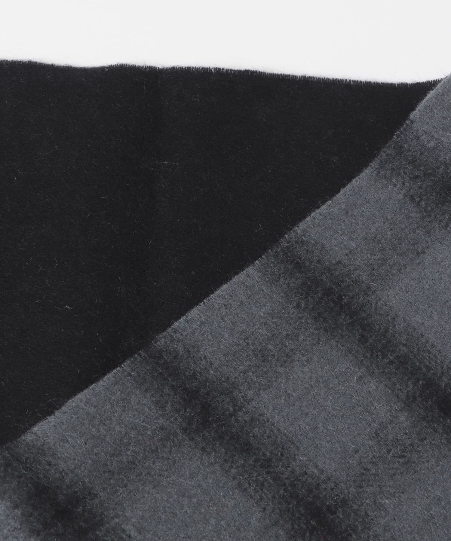 カシミヤブレンド オンブレチェックマフラー CHARCOAL -