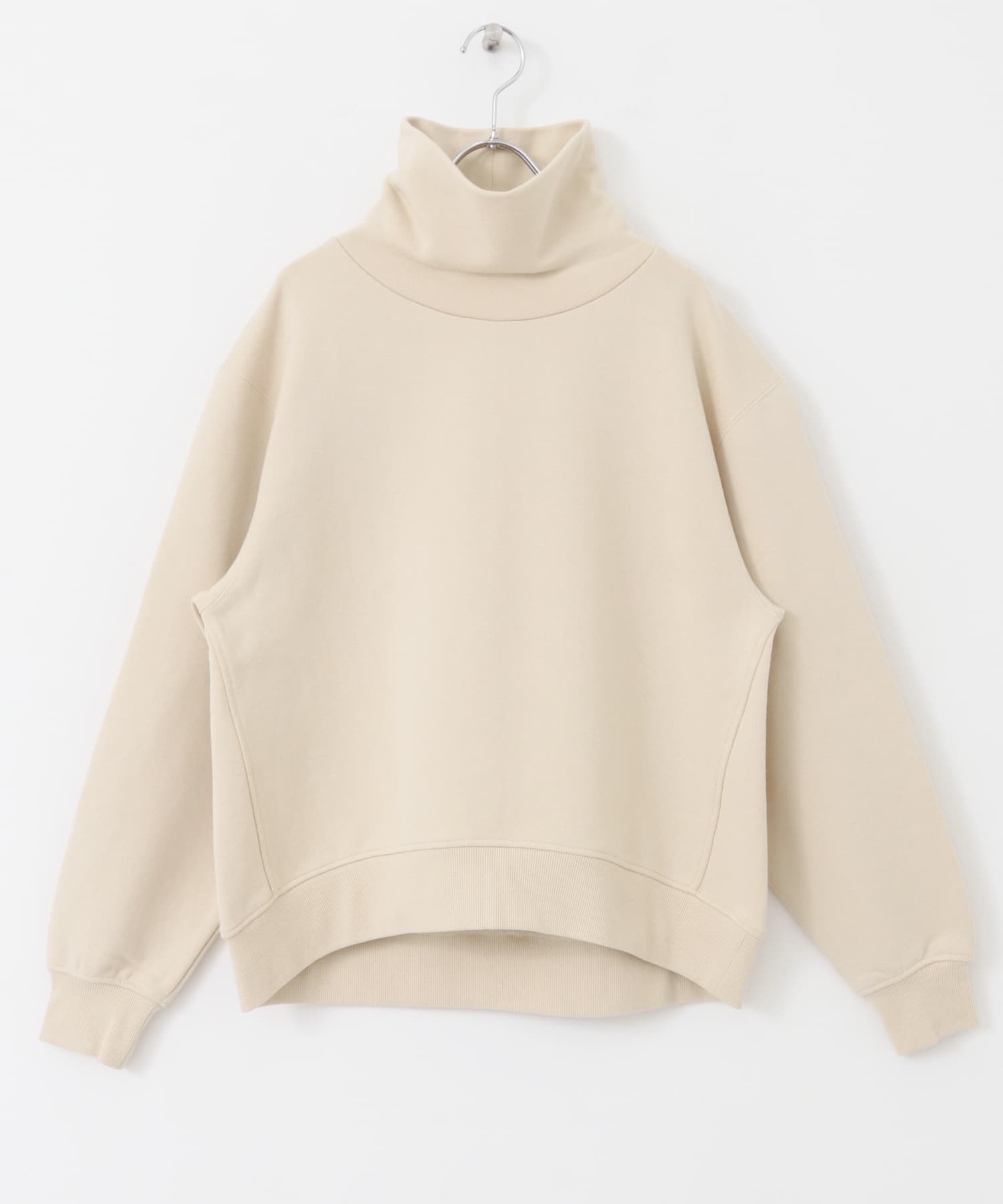 『WEB/一部店舗先行販売カラー』『UR TECH』タートルネックスウェット L.BEIGE M