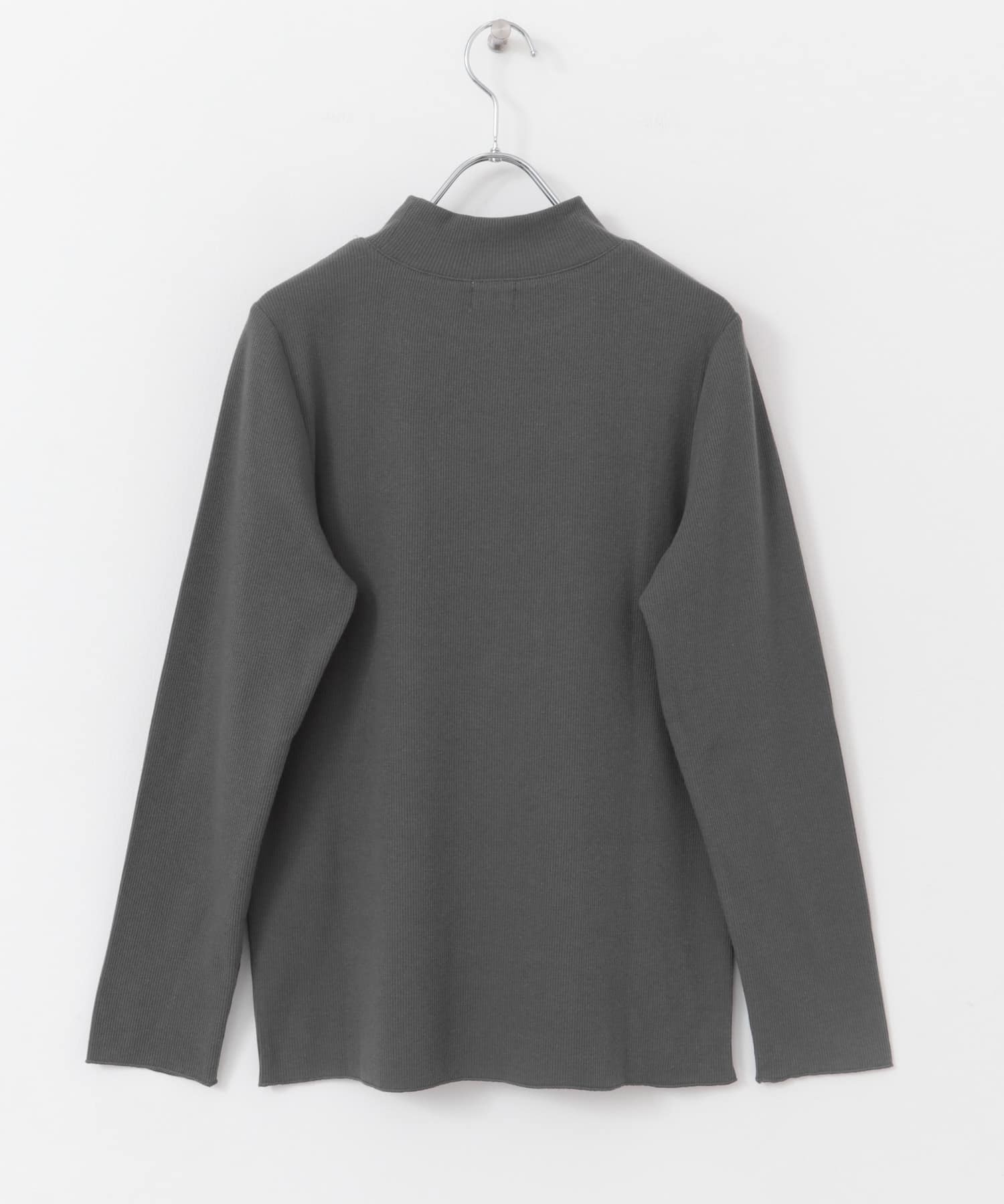 『UR TECH』テレコハイネックTシャツ CHARCOAL M