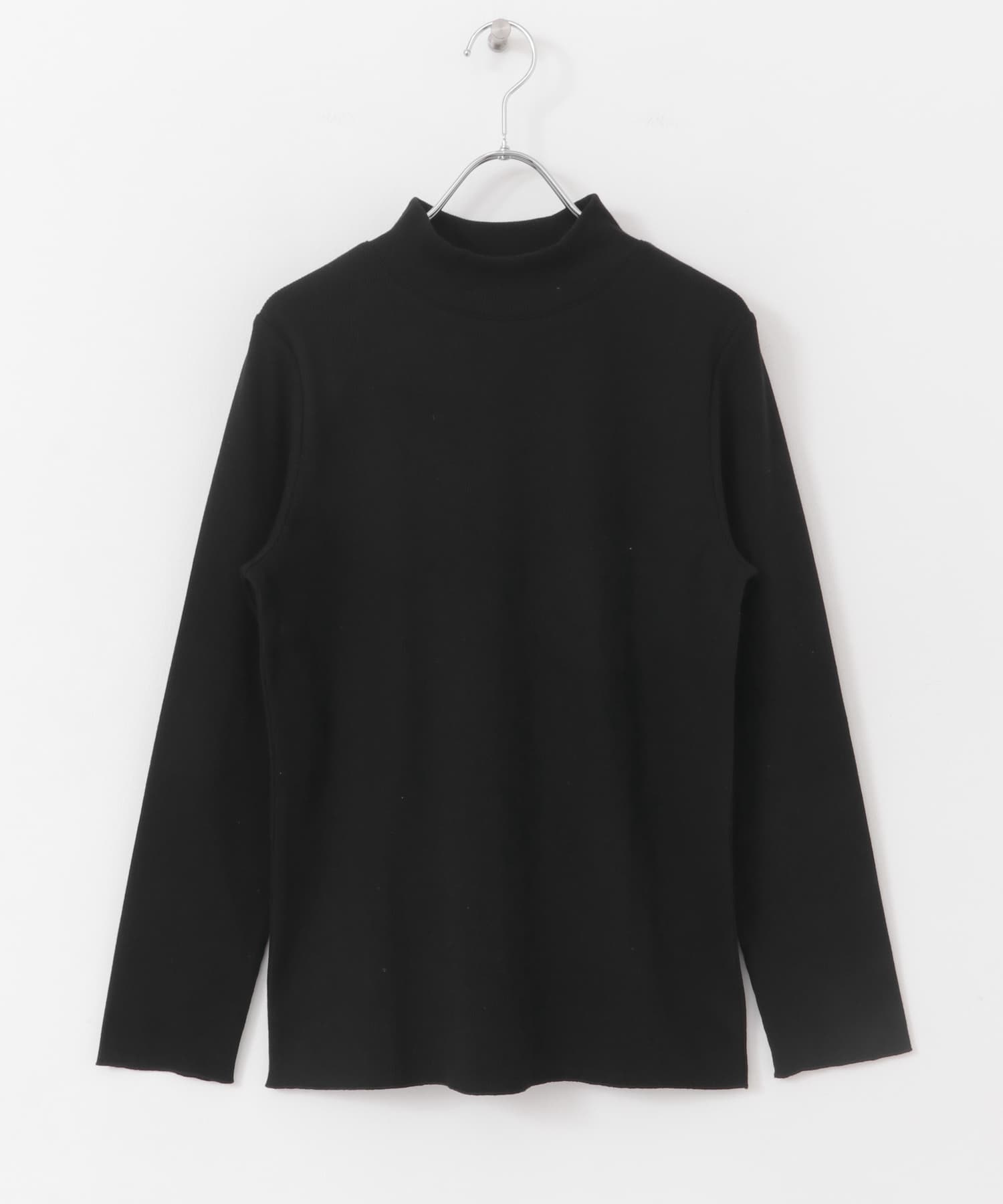 『UR TECH』テレコハイネックTシャツ BLACK M