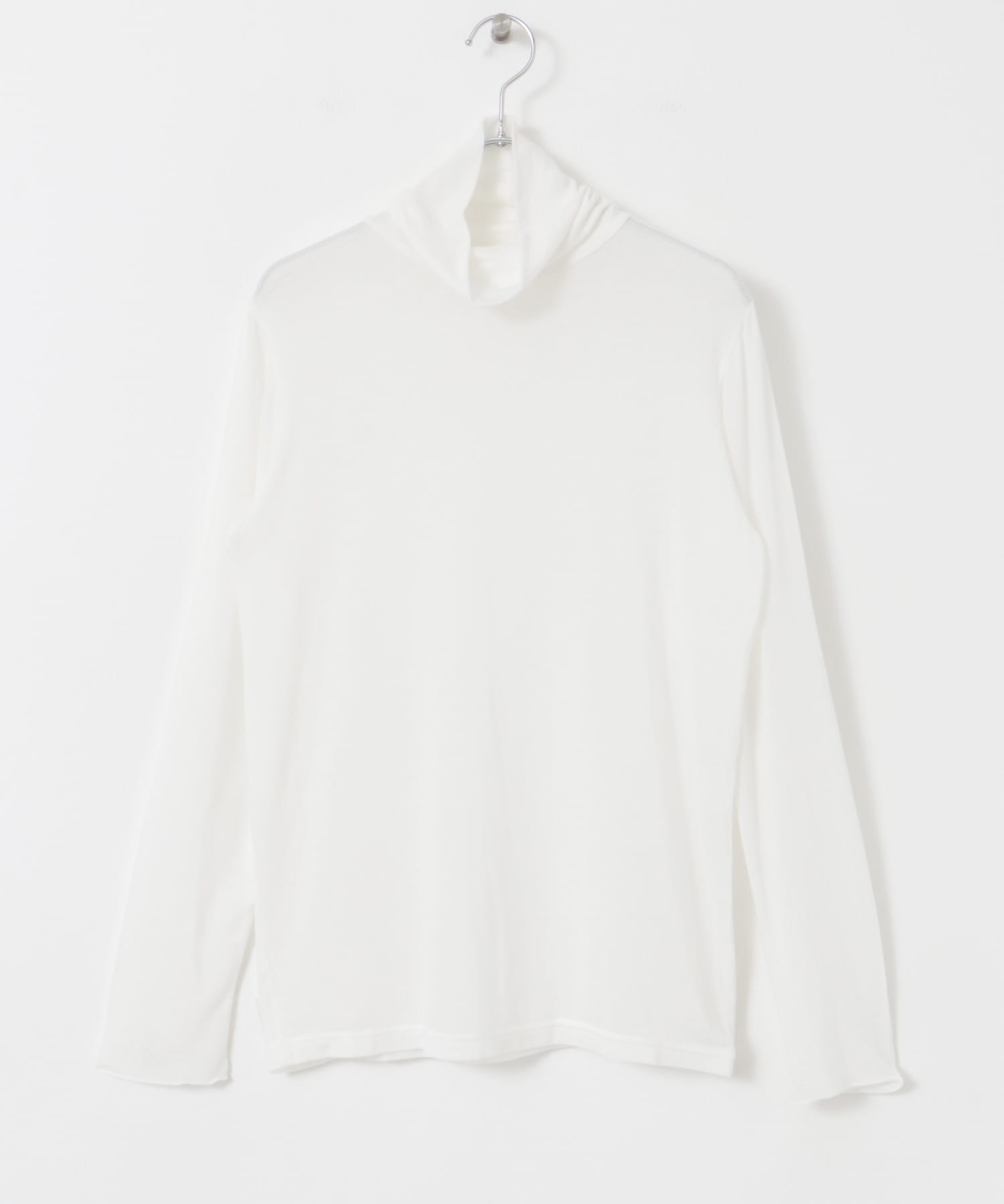 カシミヤシルク混タートルネックカットソー OFF WHITE M