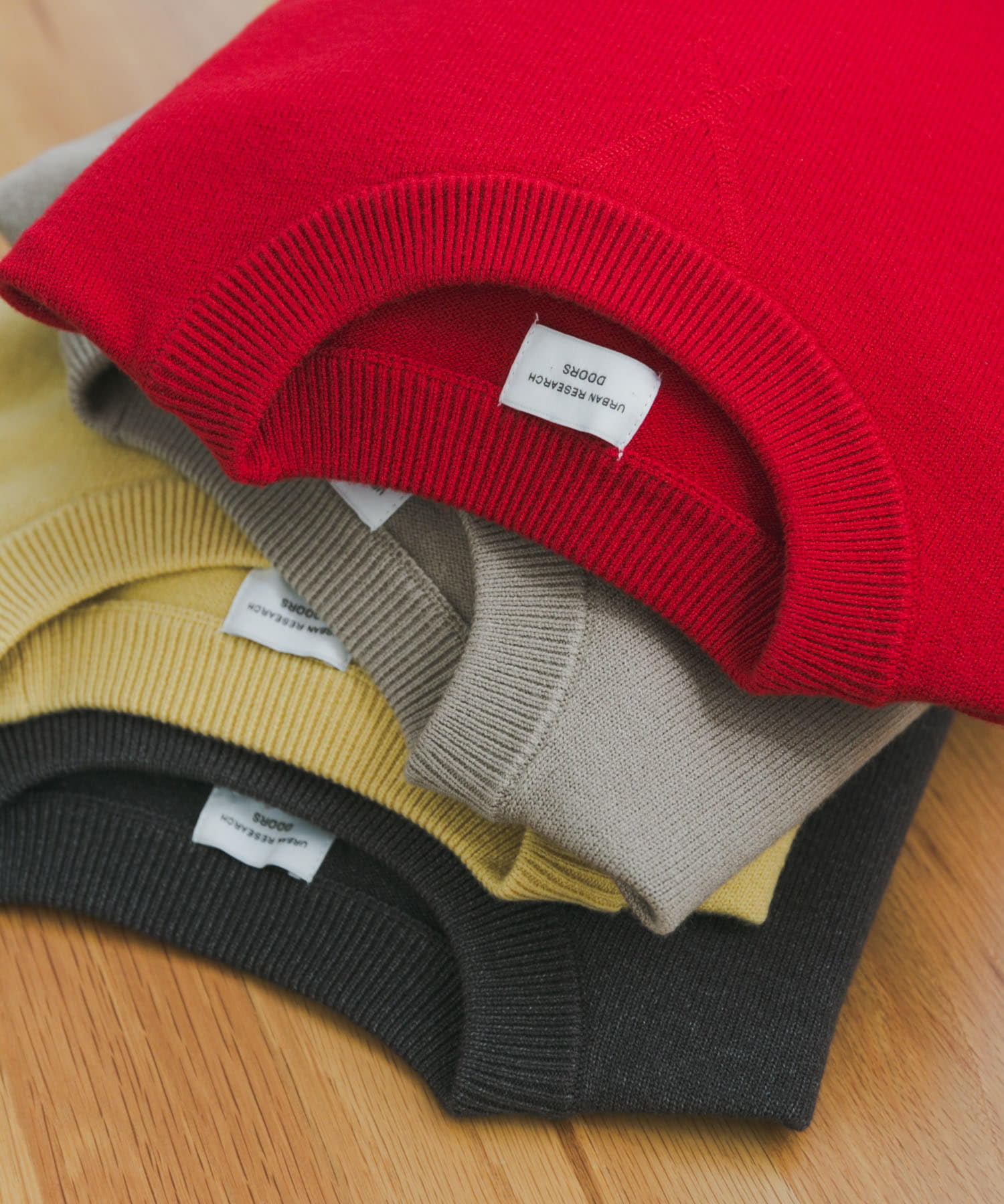 『UR TECH 200日ニット』スウェットライクプルオーバー 杢BEIGE M
