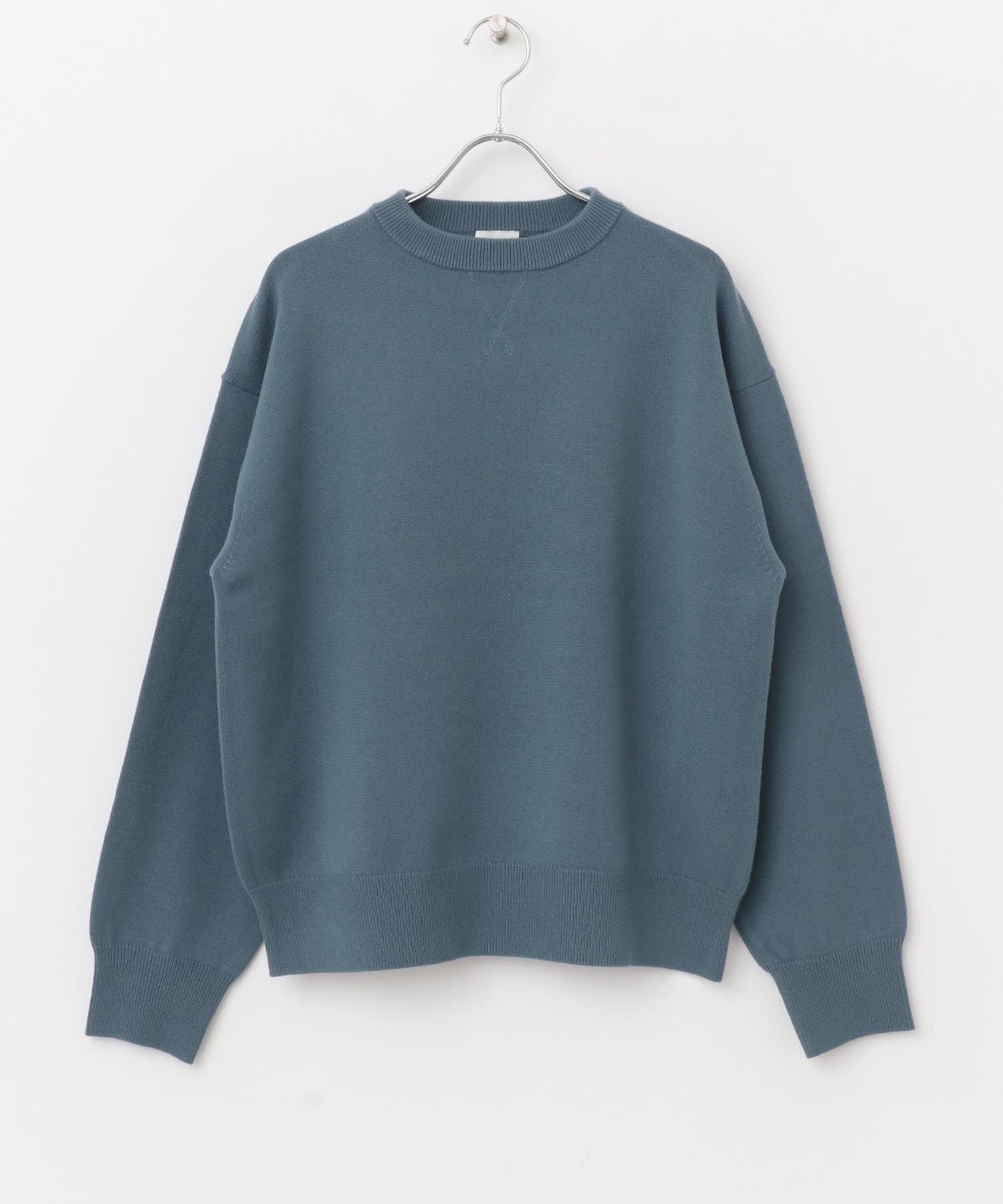 『UR TECH 200日ニット』スウェットライクプルオーバー BLUE M