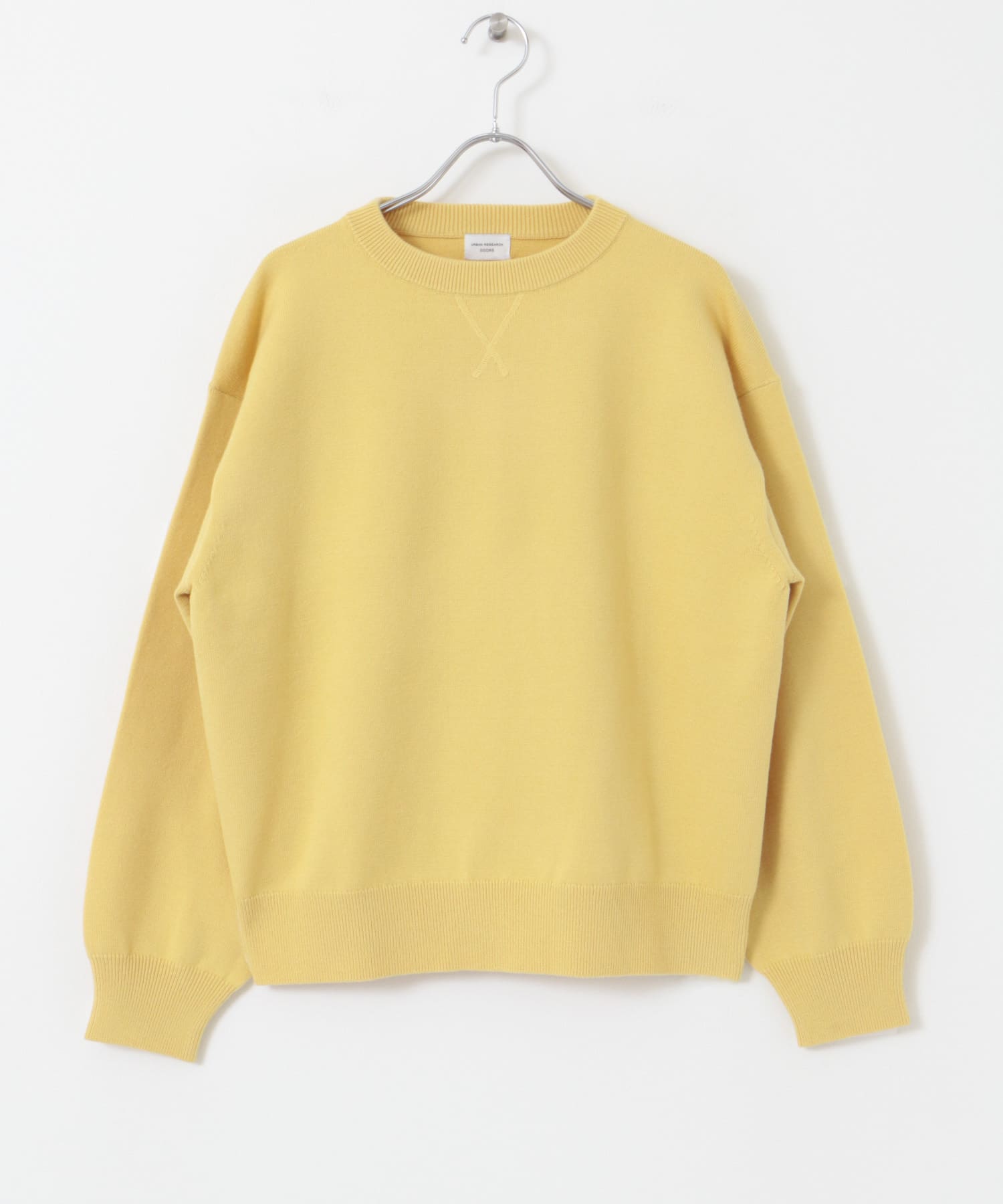 『UR TECH 200日ニット』スウェットライクプルオーバー YELLOW M