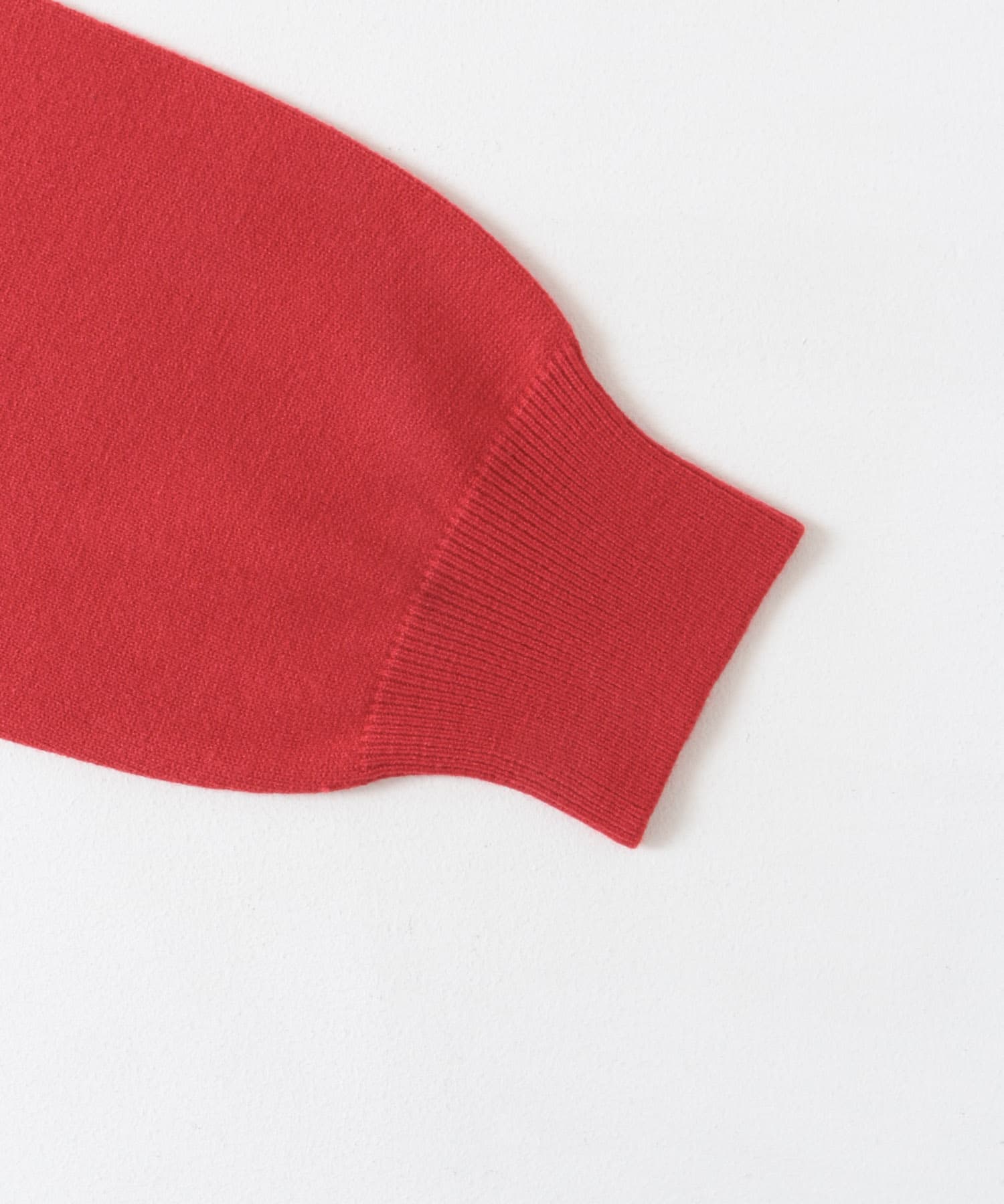 『UR TECH 200日ニット』スウェットライクプルオーバー RED M
