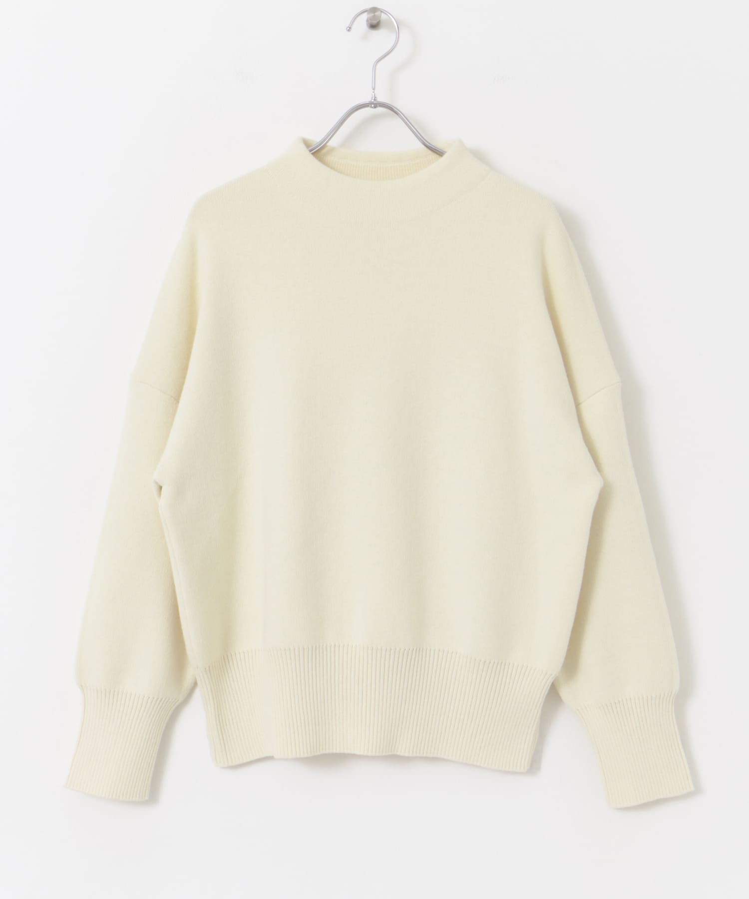 『蓄熱』ボトルネックKNITプルオーバー IVORY M