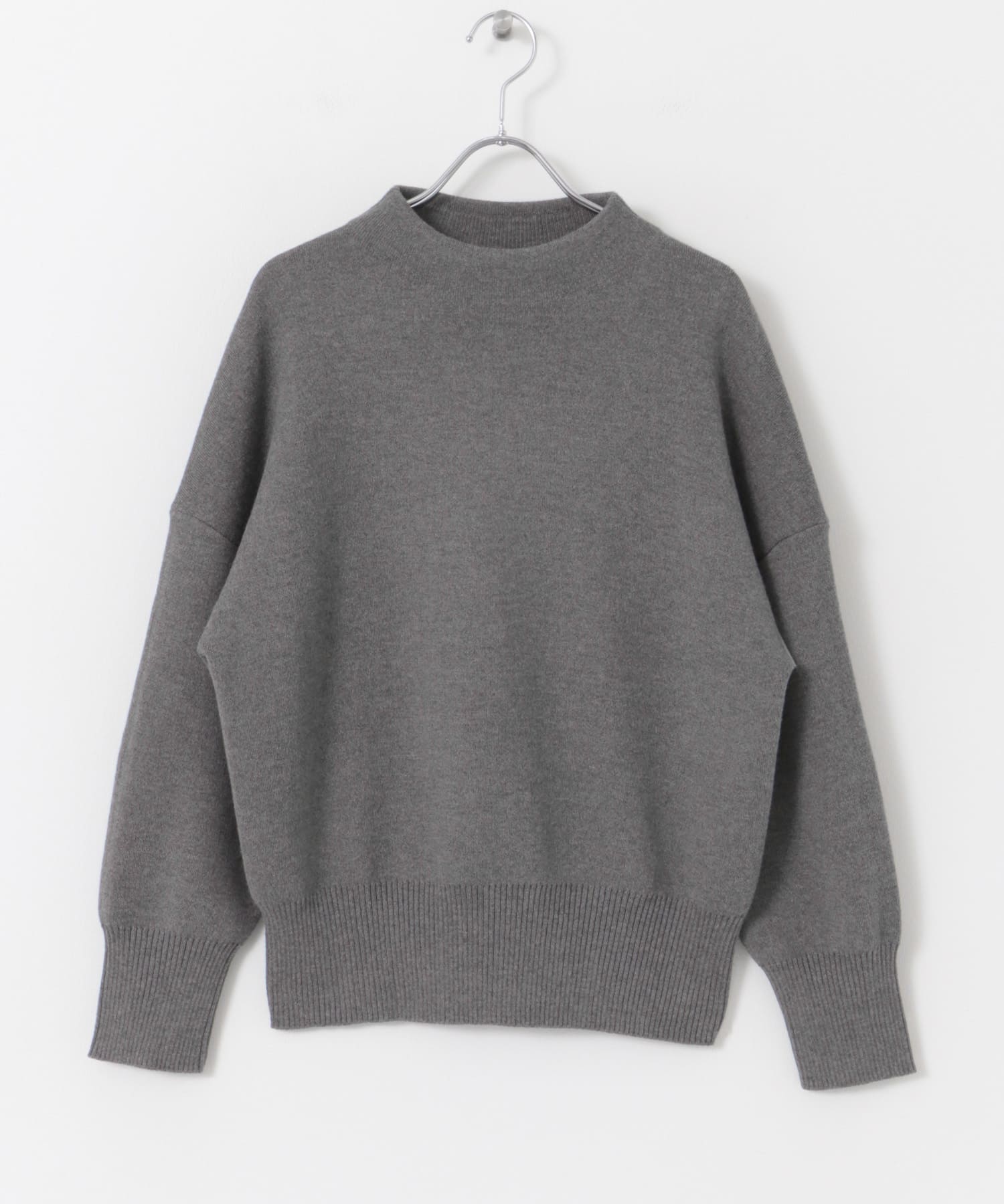 『蓄熱』ボトルネックKNITプルオーバー TOP GRAY M