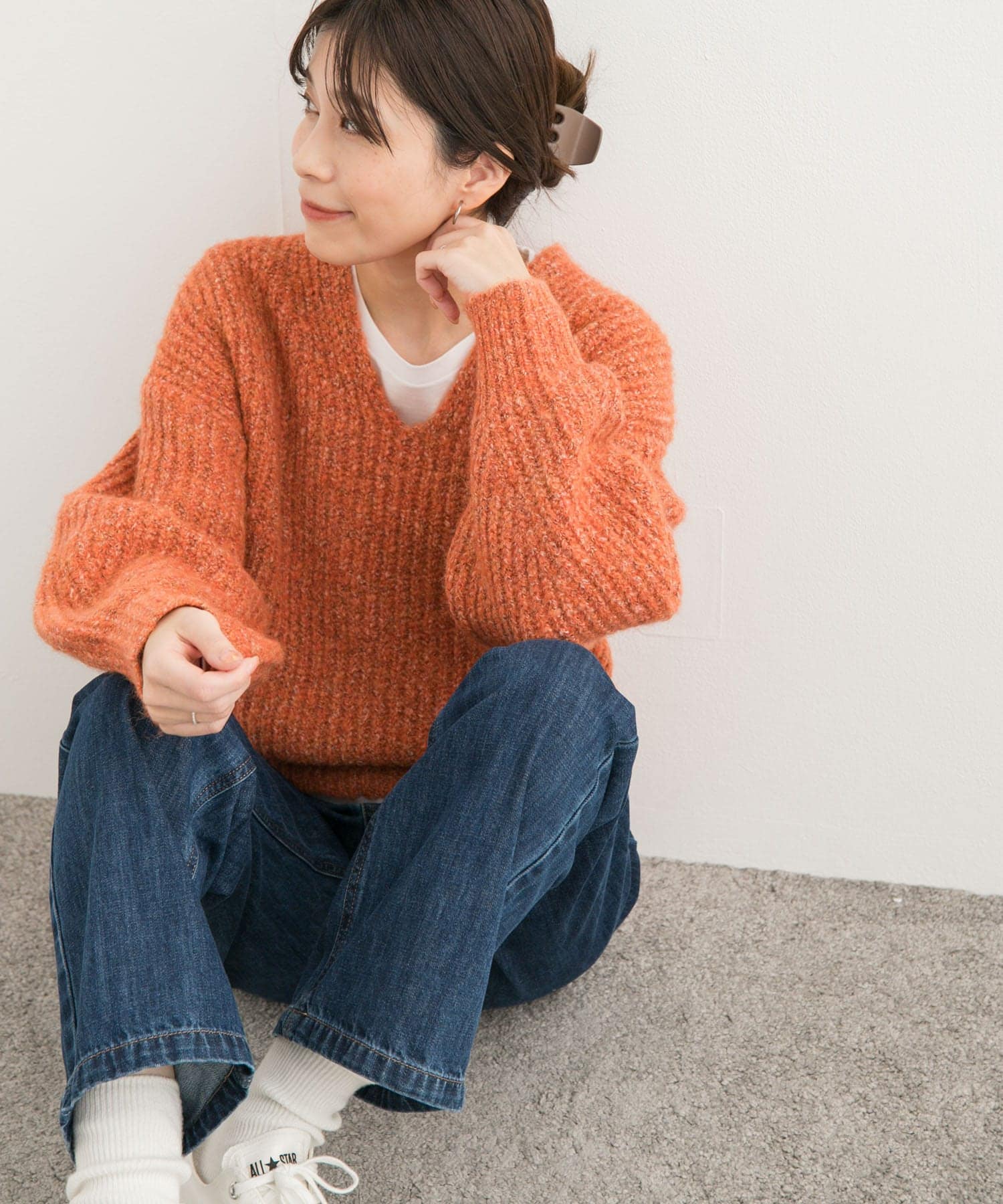 MIXカラーVネックニット(M ORANGE): トップス｜URBAN RESEARCH公式