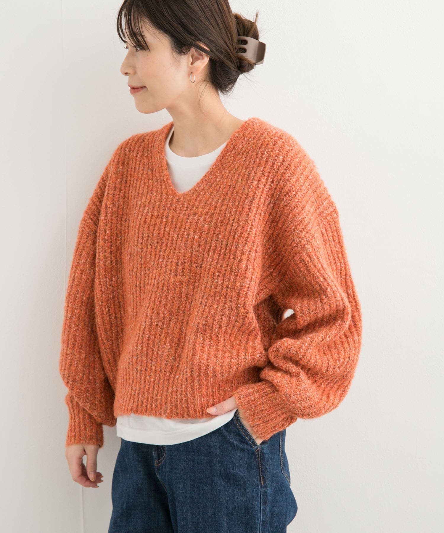 MIXカラーVネックニット(M ORANGE): トップス｜URBAN RESEARCH公式