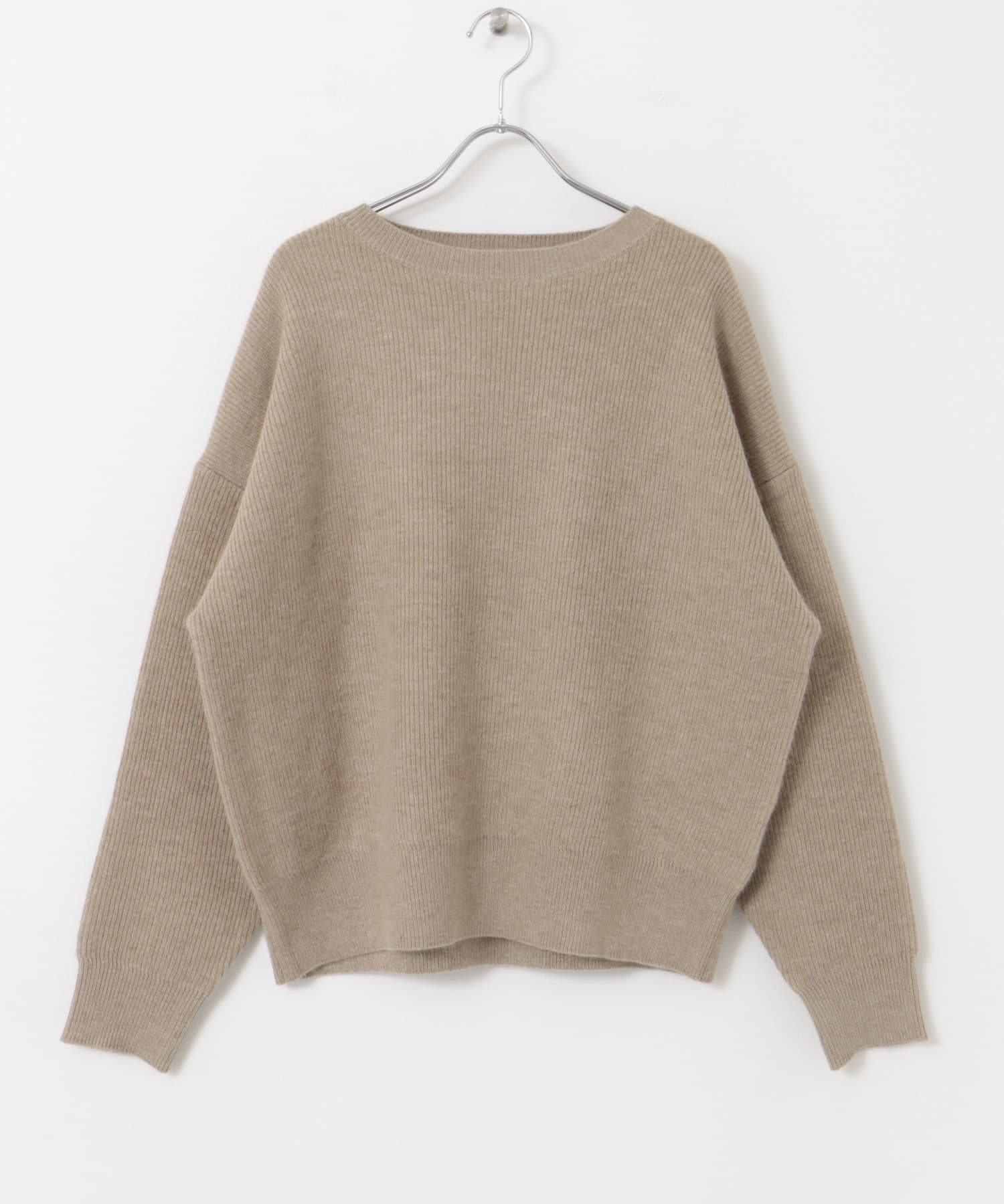 針抜きフラフィーニット BEIGE M