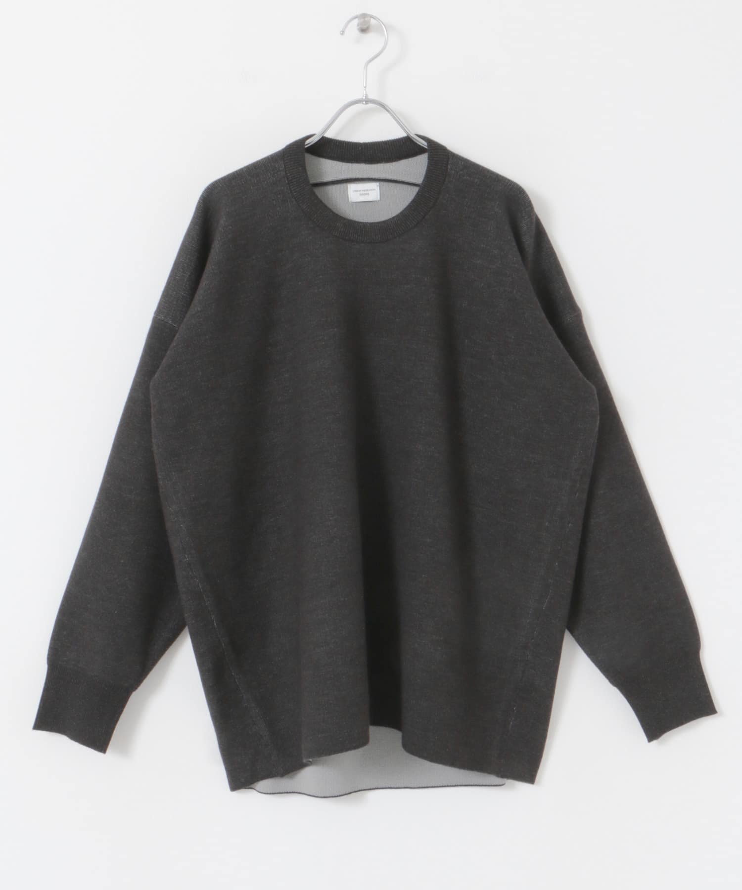 コクーンシルエットチュニックニット CHARCOAL M
