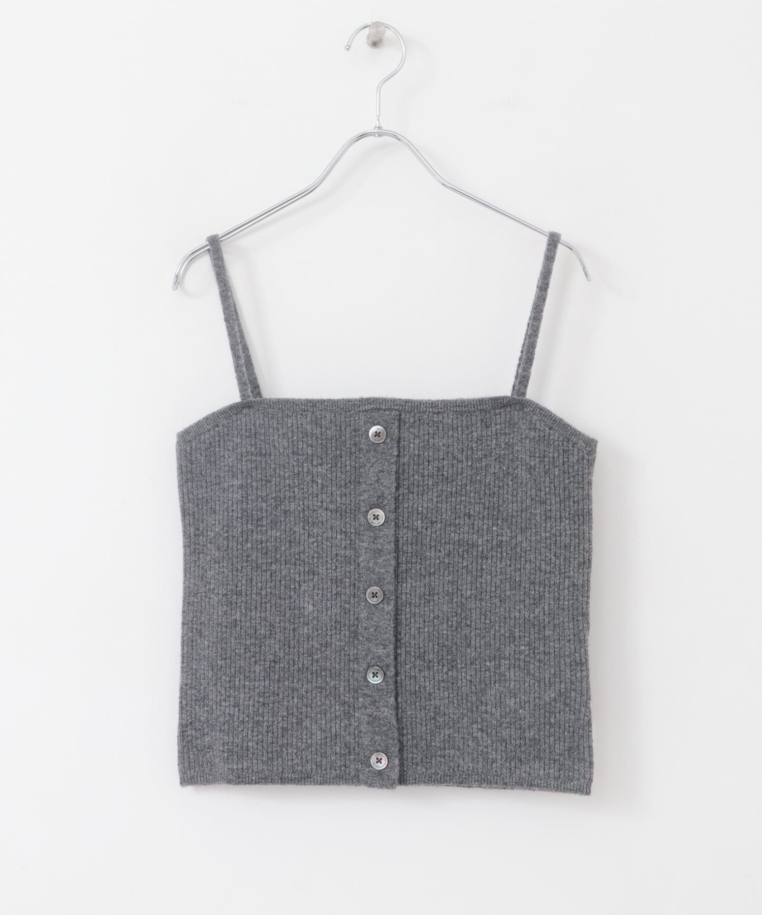 リブニットビスチェ 杢CHARCOAL M