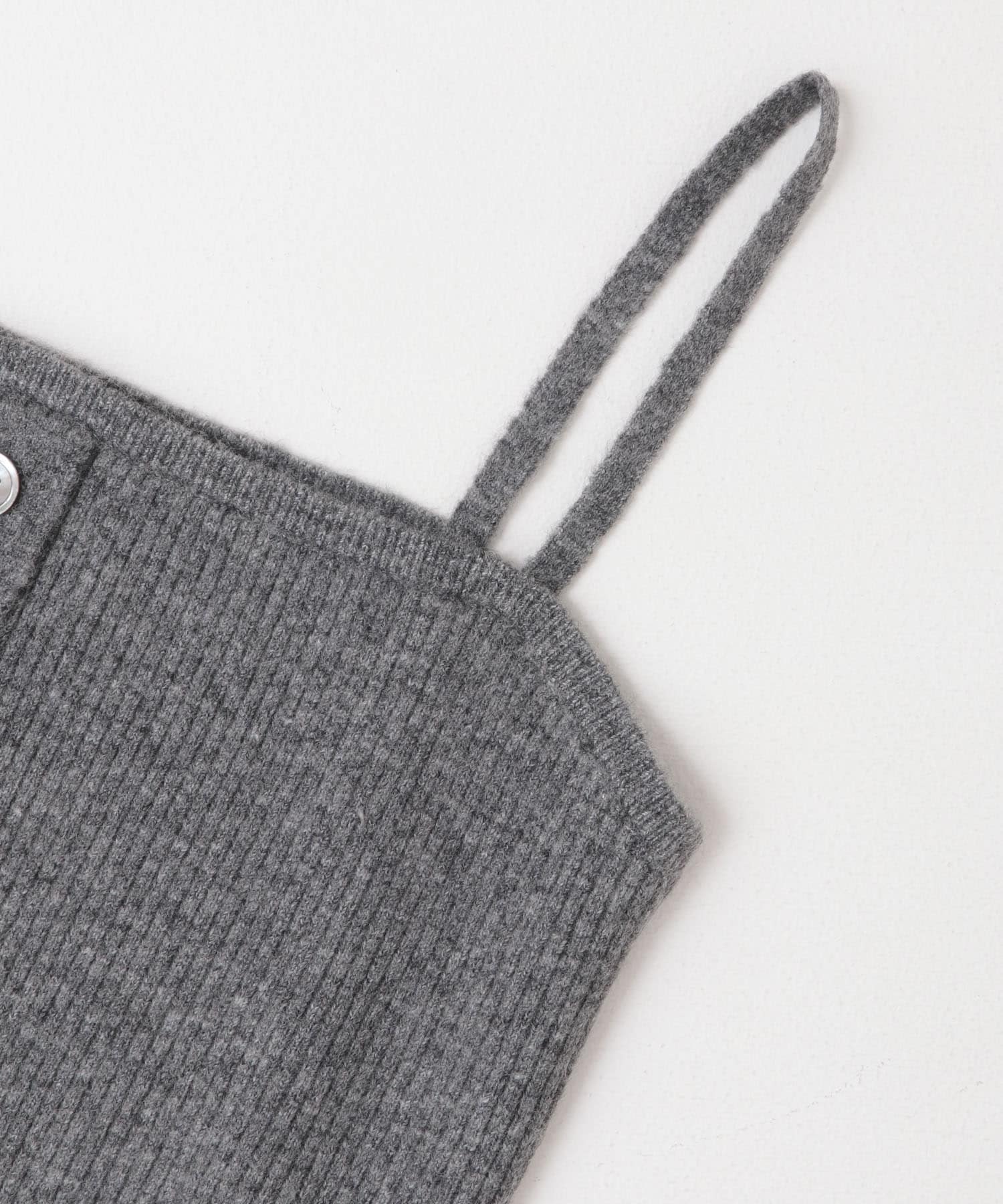 リブニットビスチェ 杢CHARCOAL M