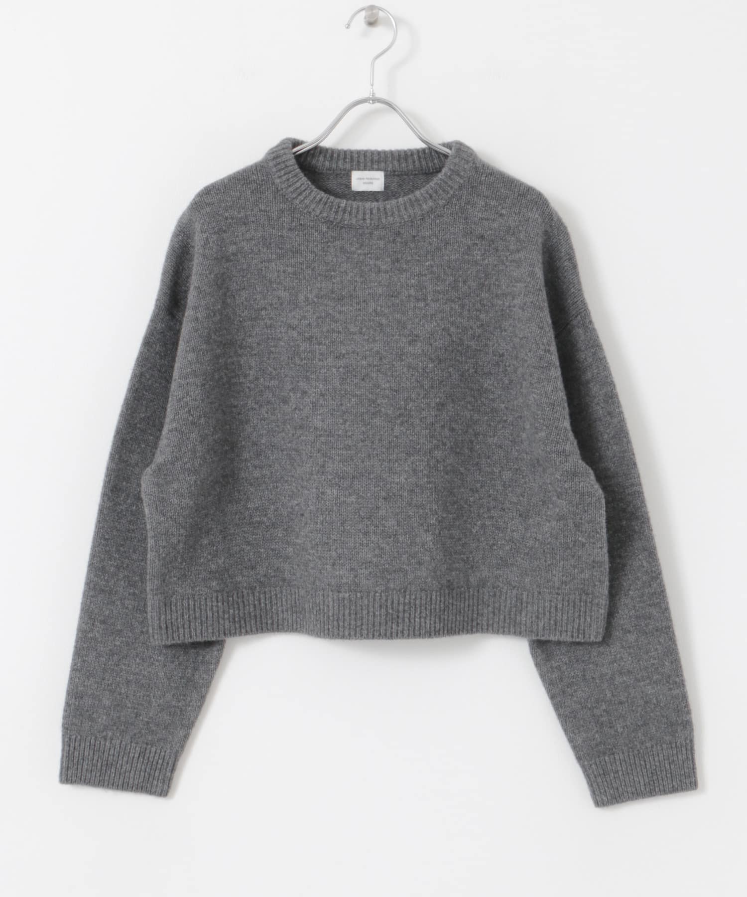 ショート丈ウールニット CHARCOAL M