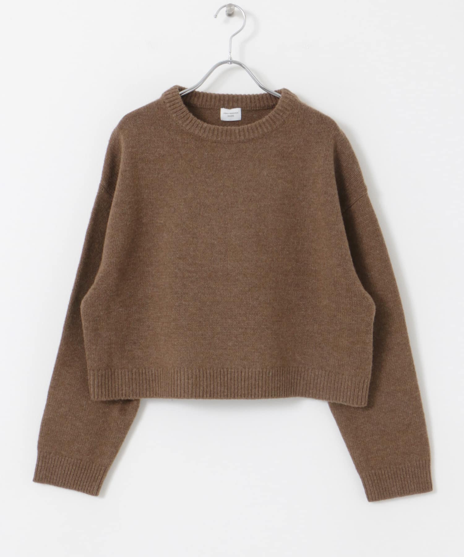 ショート丈ウールニット BROWN M