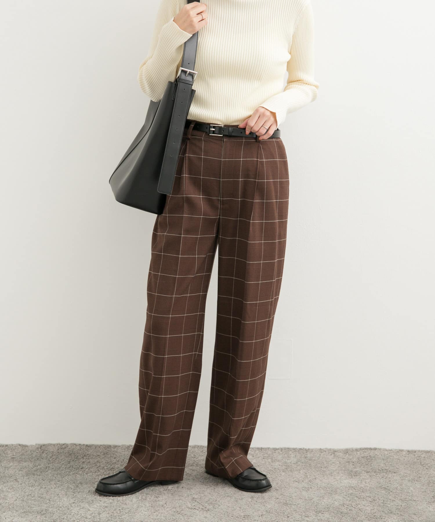 チェックトラウザーパンツ