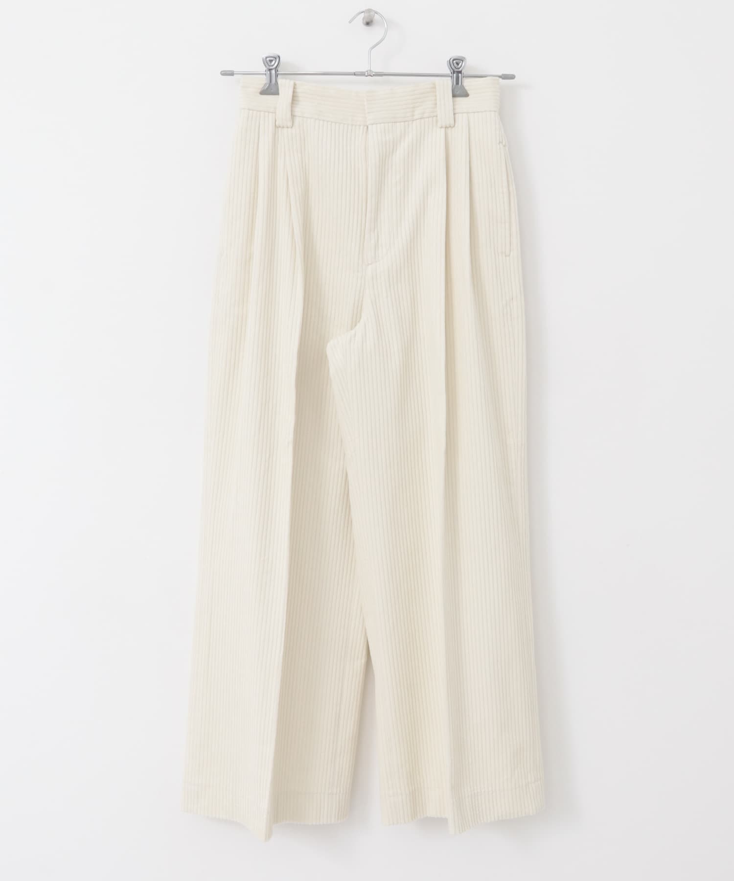 コーデュロイタックワイドパンツ IVORY S