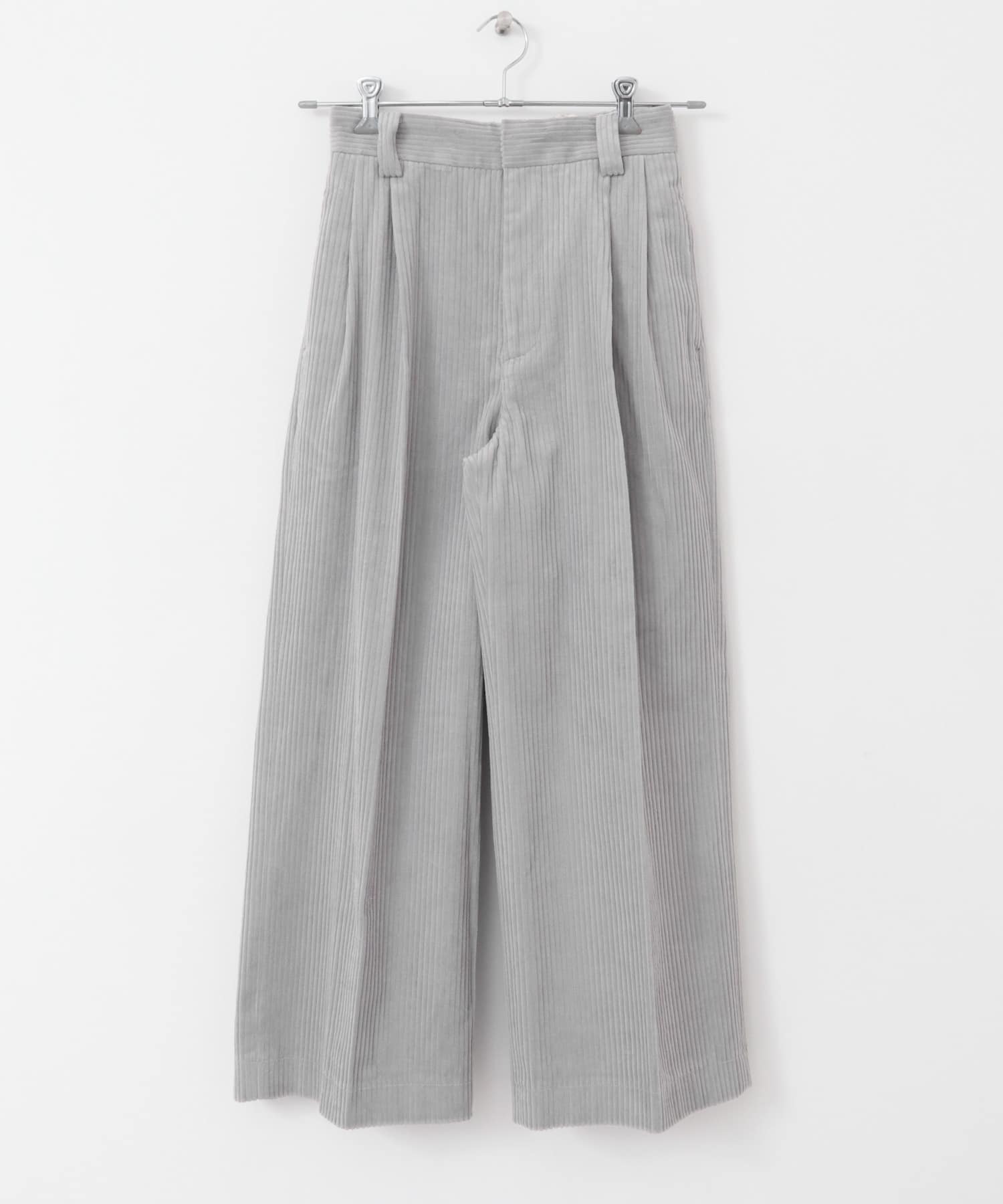 コーデュロイタックワイドパンツ L.GRAY S