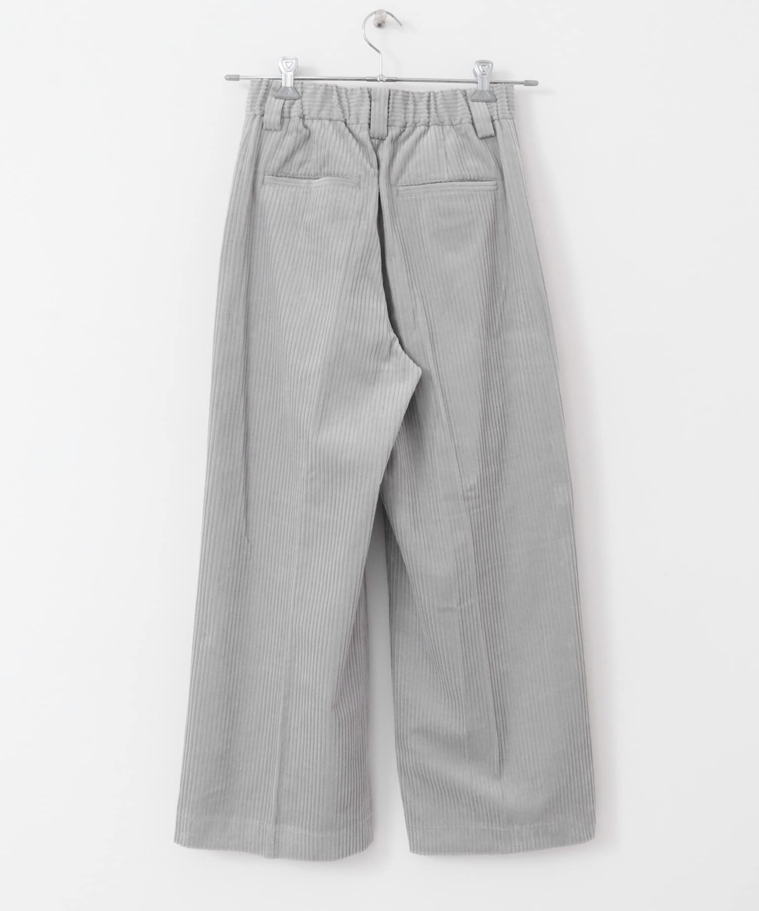 コーデュロイタックワイドパンツ L.GRAY S