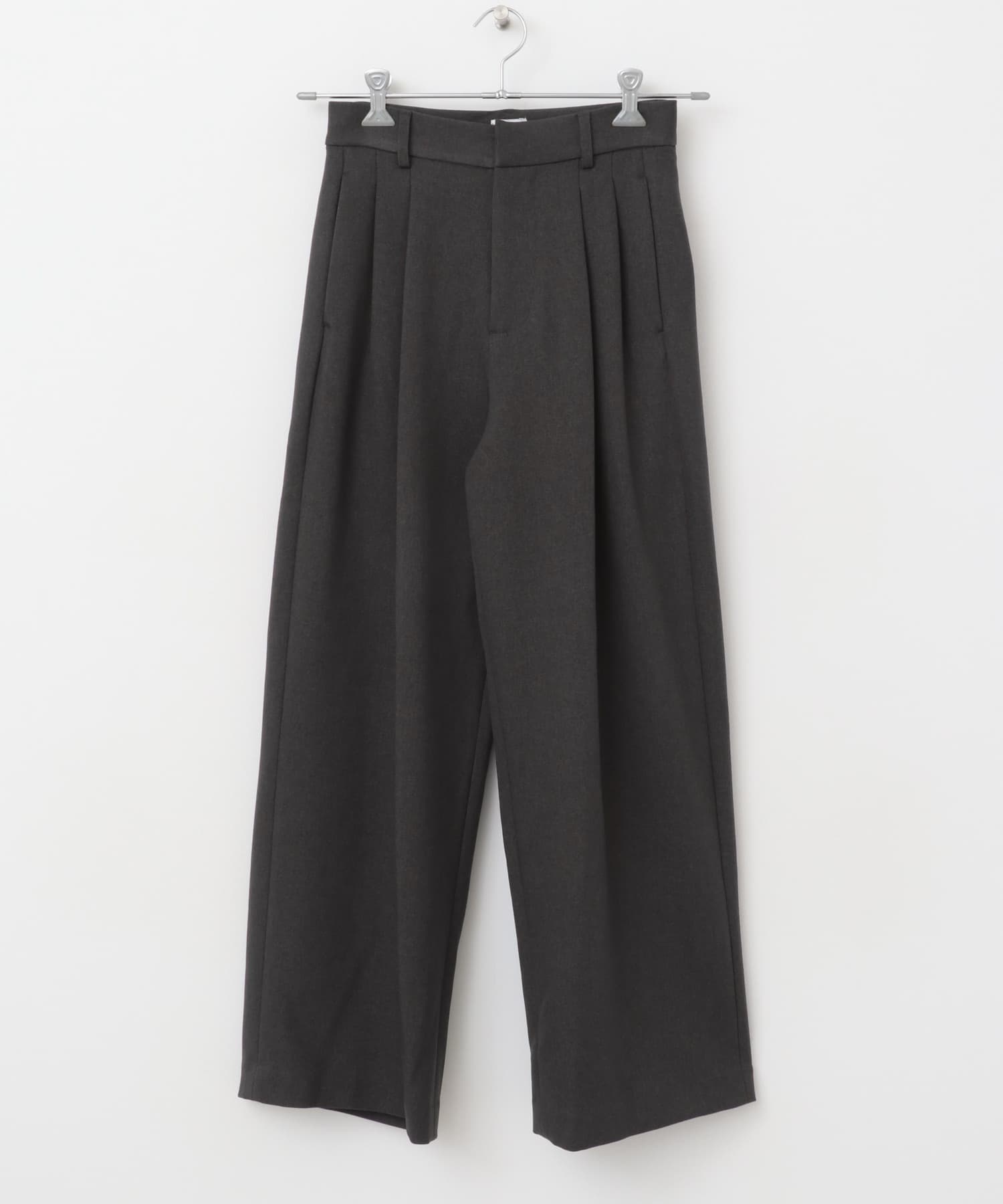 『UR TECH SMOOTHLUXE』ワイドトラウザー CHARCOAL S