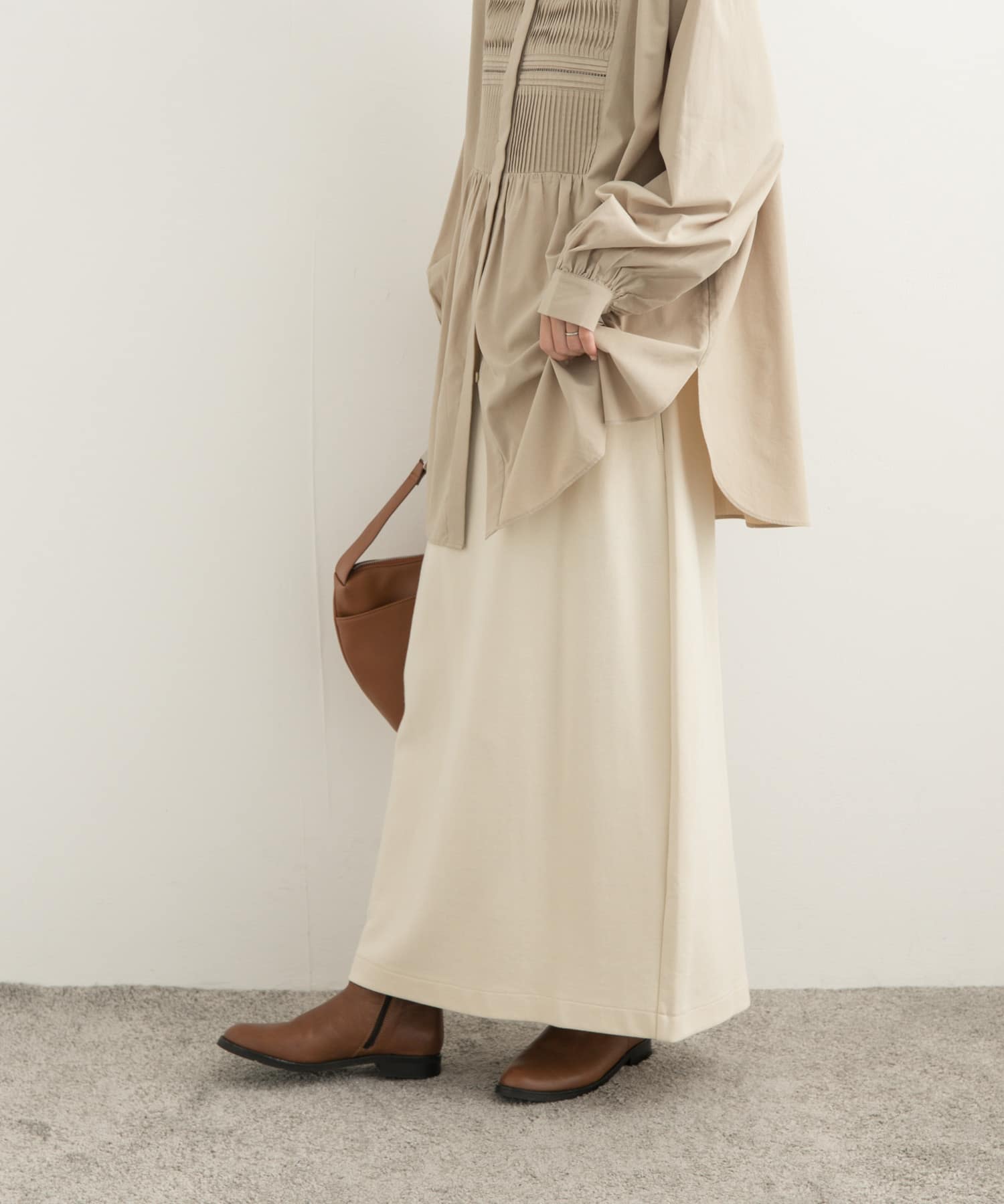 ダンボールニットストレートスカート