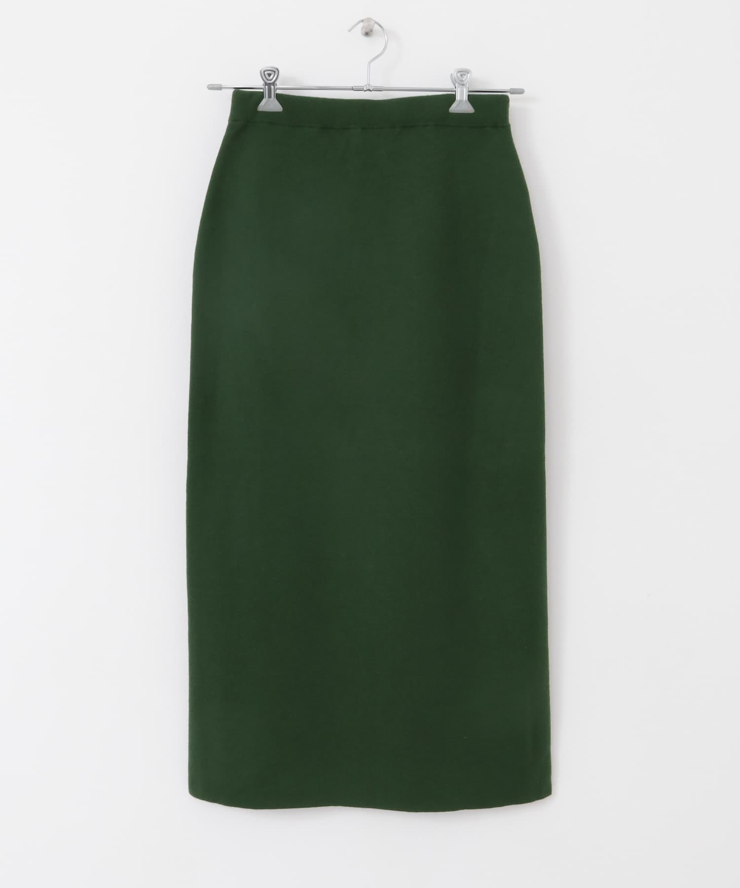 スムースニットストレートスカート GREEN M