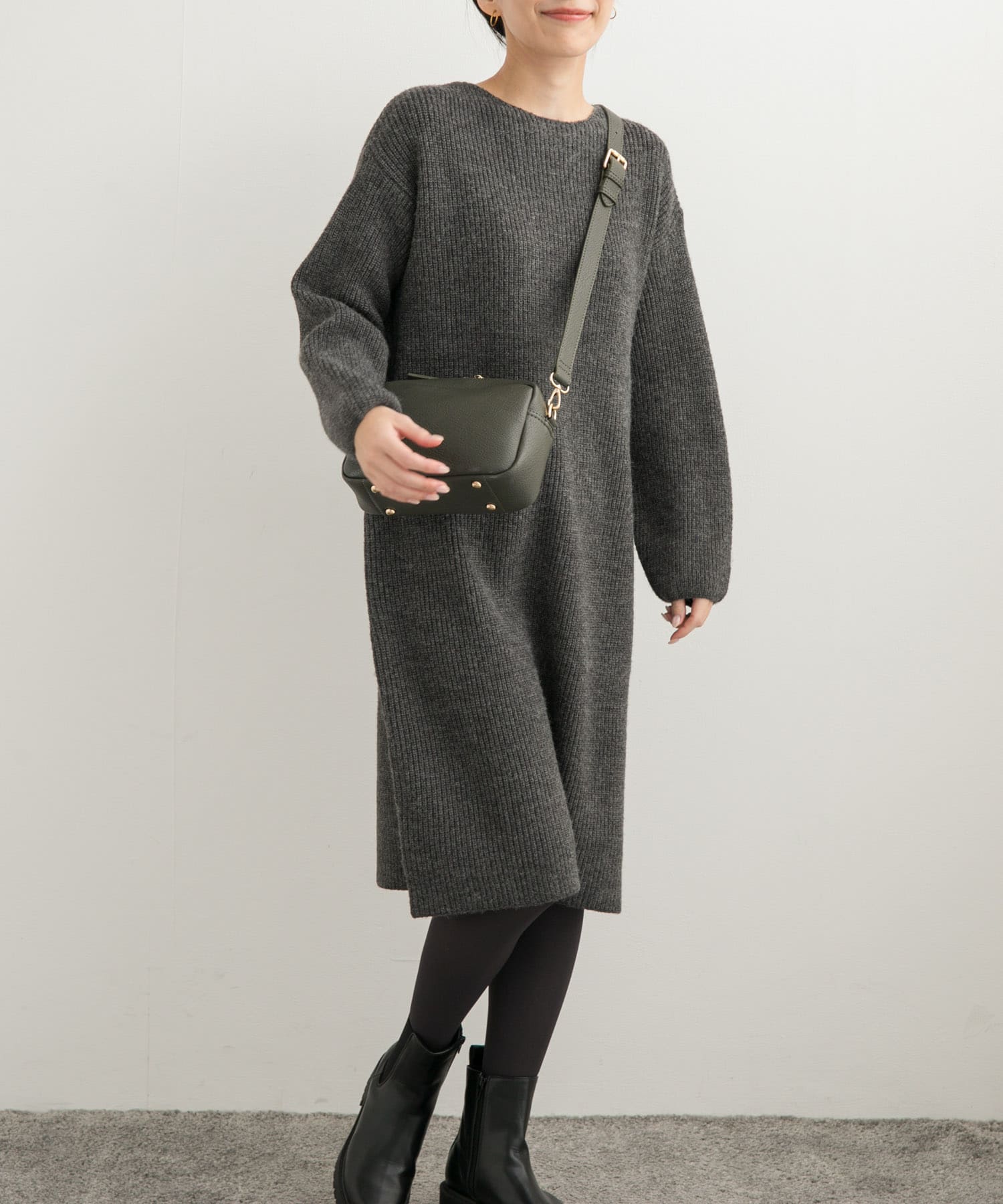 【新品同様】DIESEL　現行✨M-PANTESSE ケーブルニットワンピース ケーブル編みフレアニットワンピース/MAJESTIC LEGON