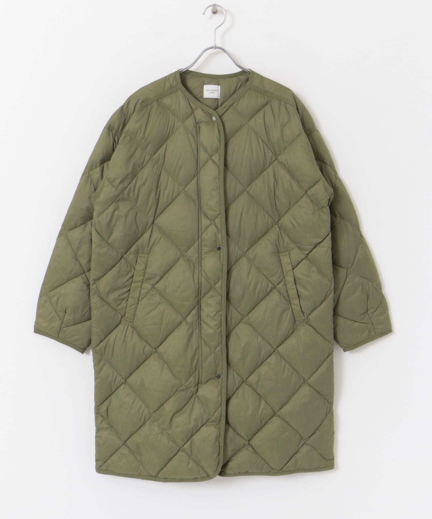 『WEB/一部店舗限定カラー』ライトダウンキルトロングコート KHAKI M