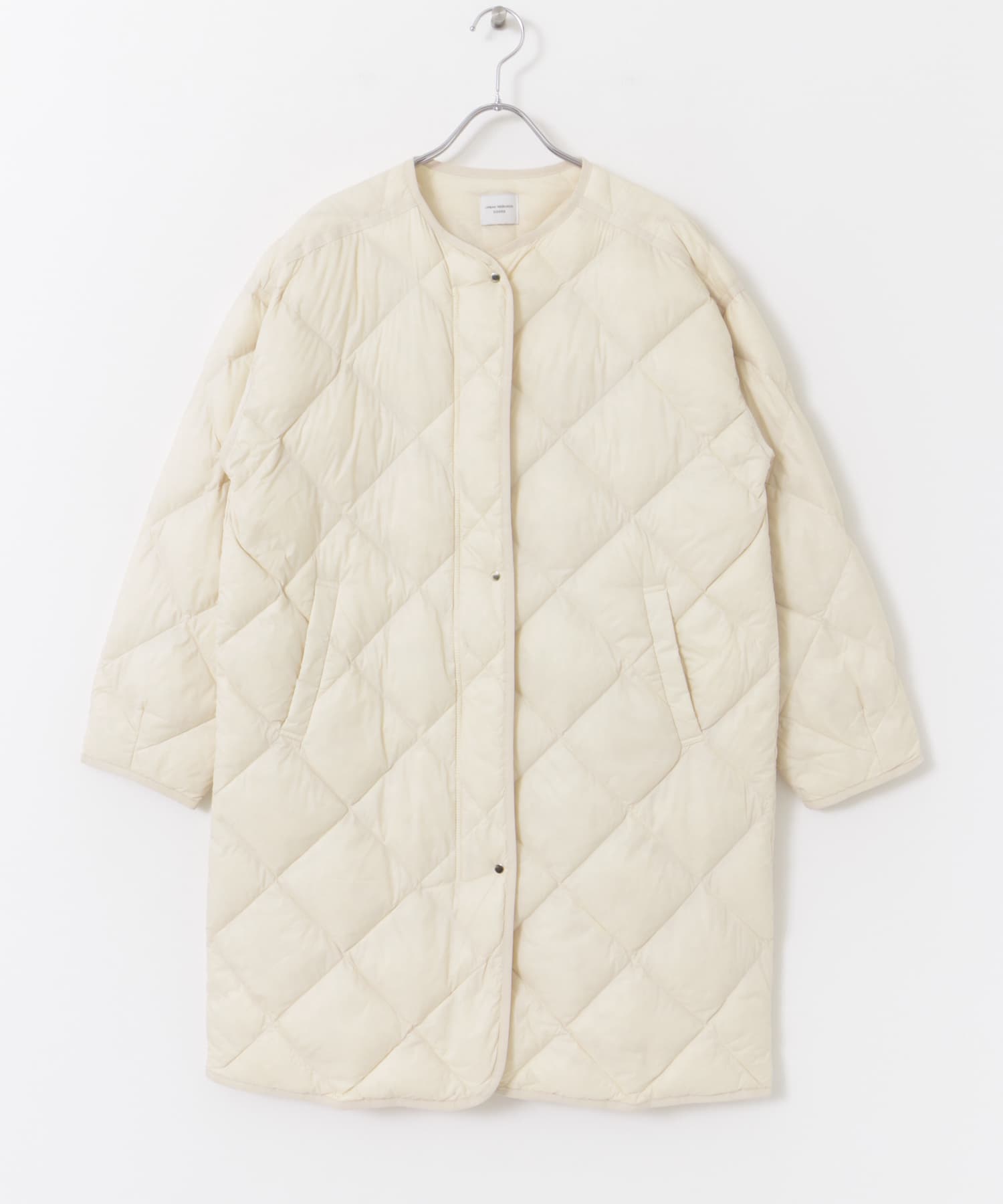 『WEB/一部店舗限定カラー』ライトダウンキルトロングコート IVORY M