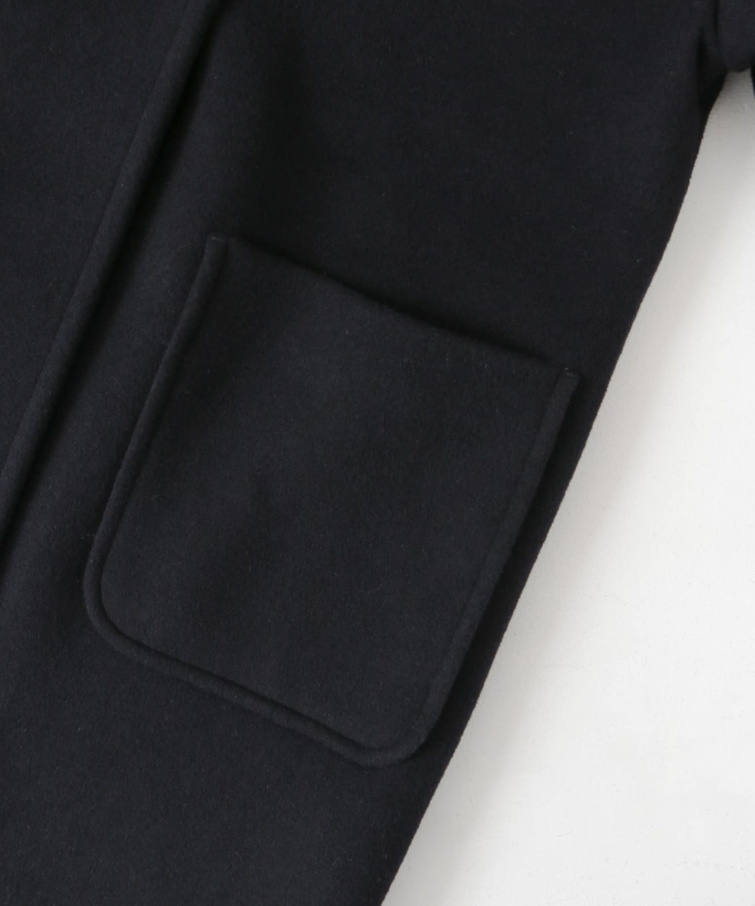 ウールスタンドカラーコート NAVY M