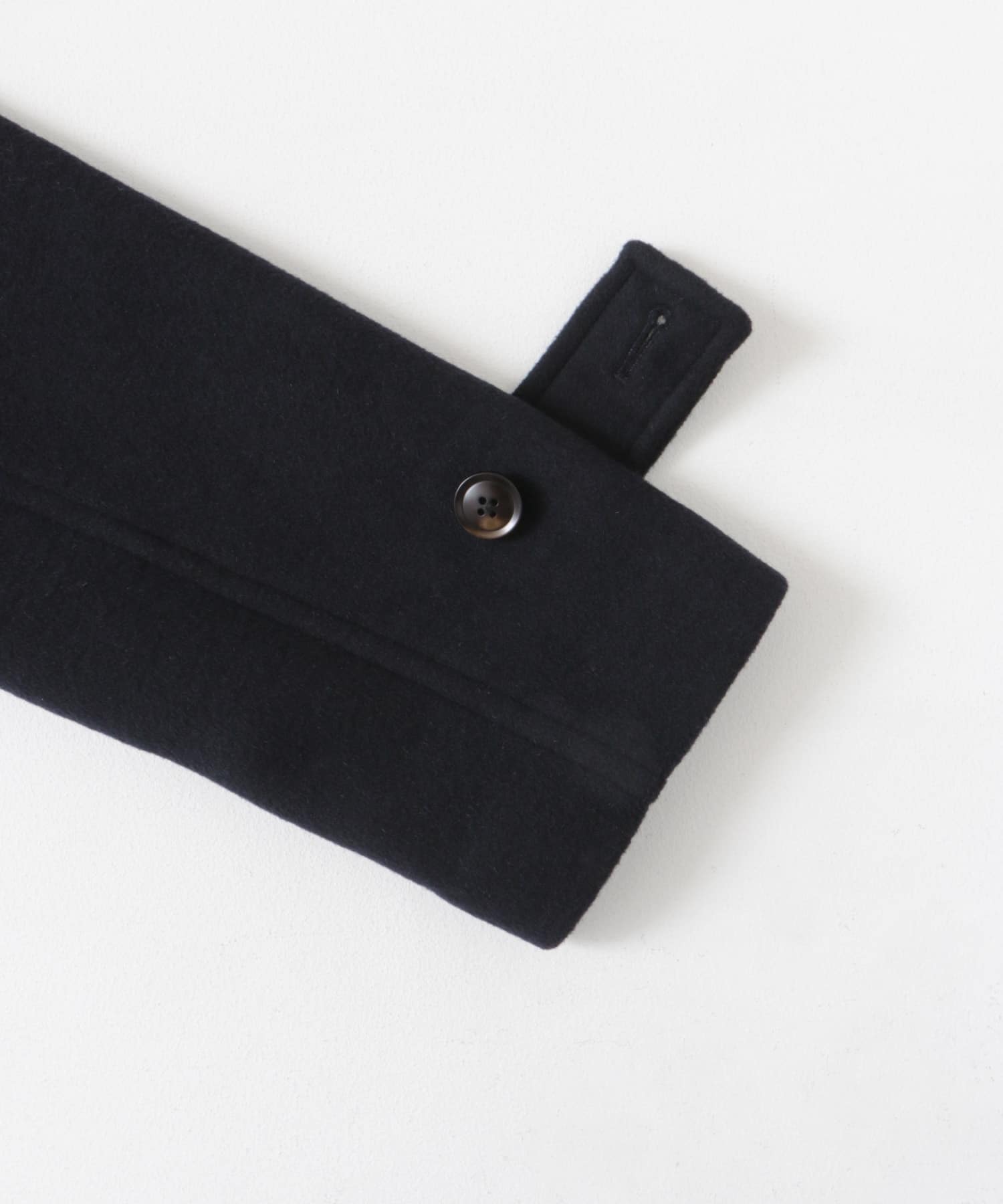 ウールスタンドカラーコート NAVY M