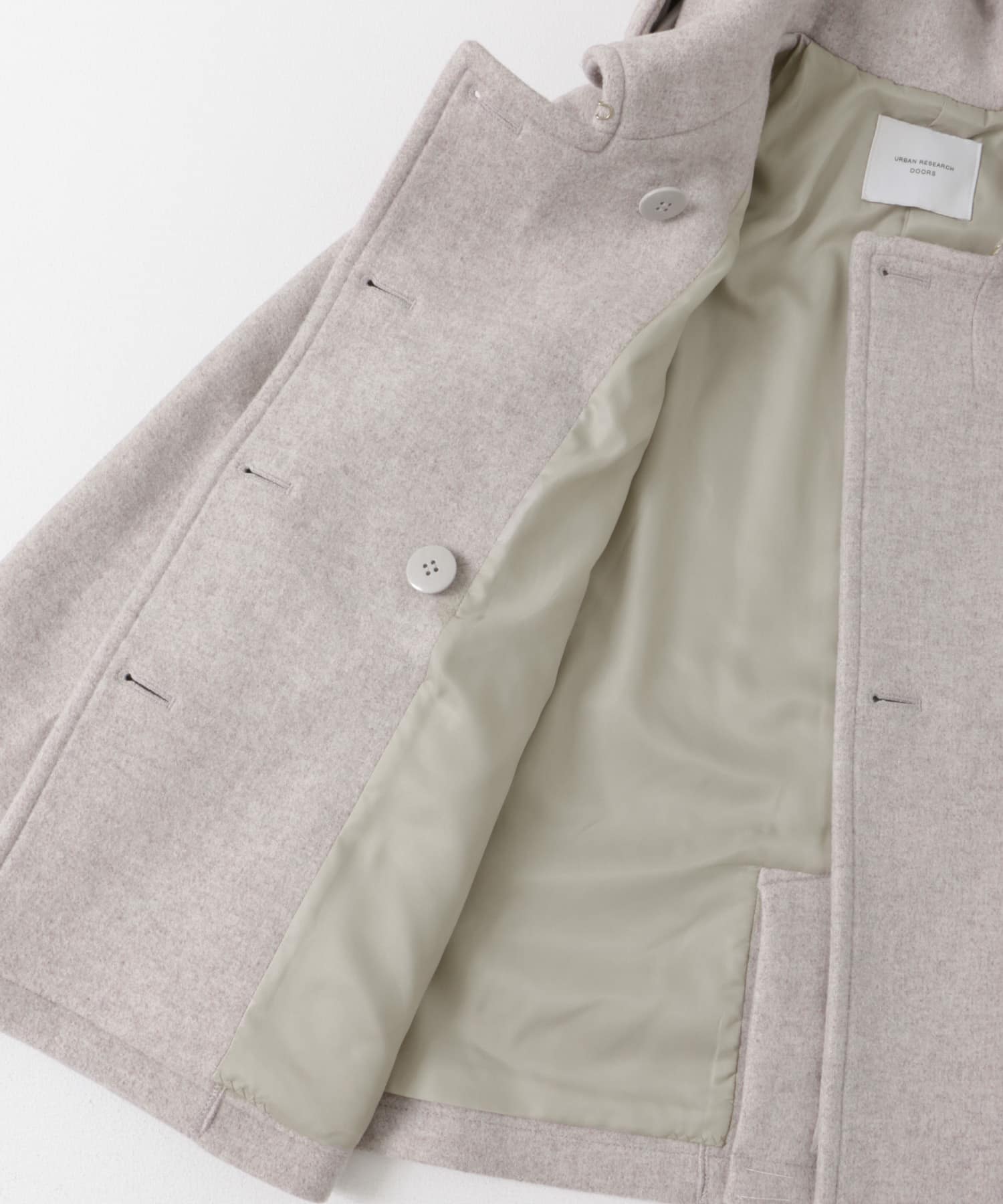 ショールカラー2WAYショートコート GREGE S