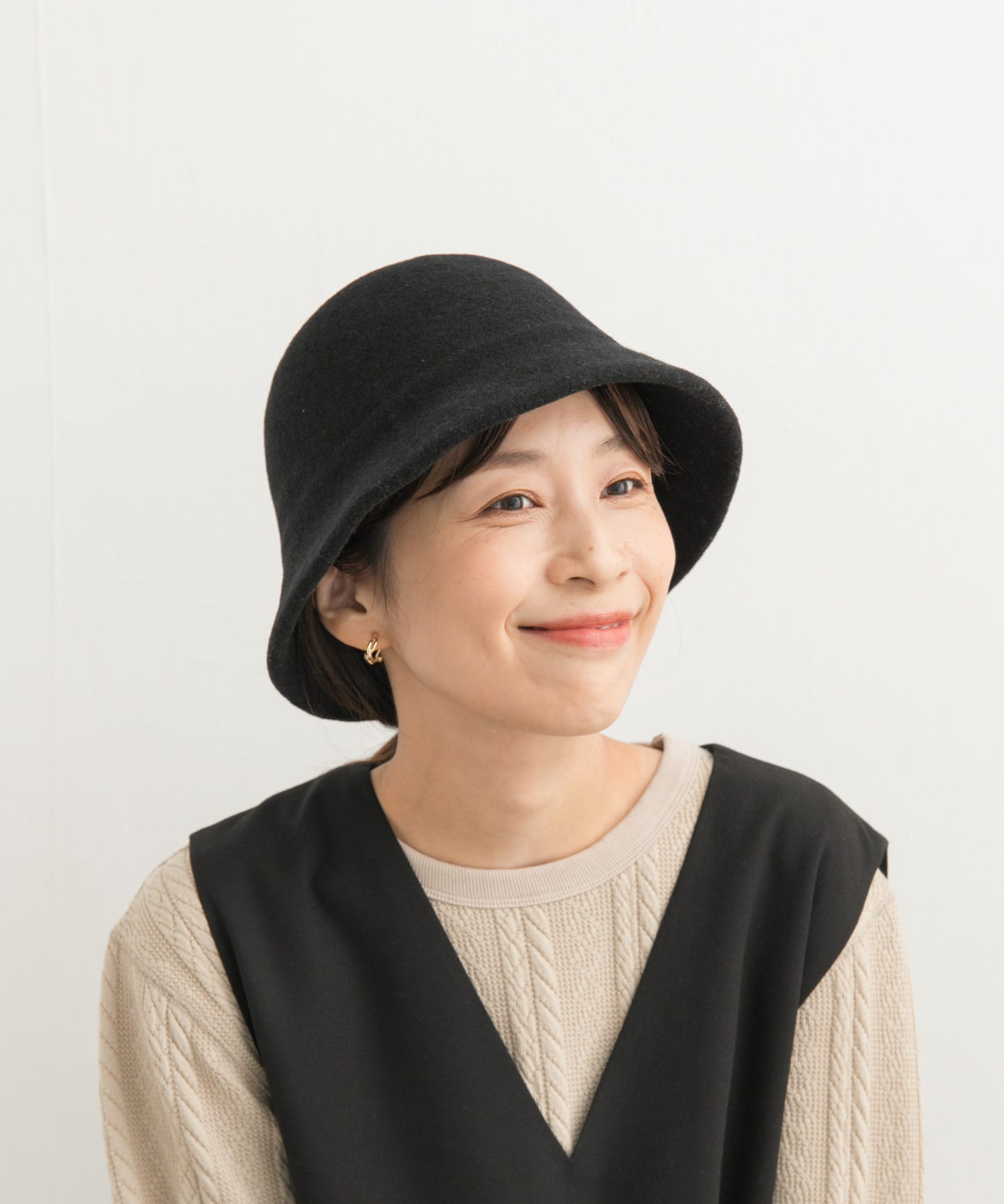 ウールバスクハット BLACK one