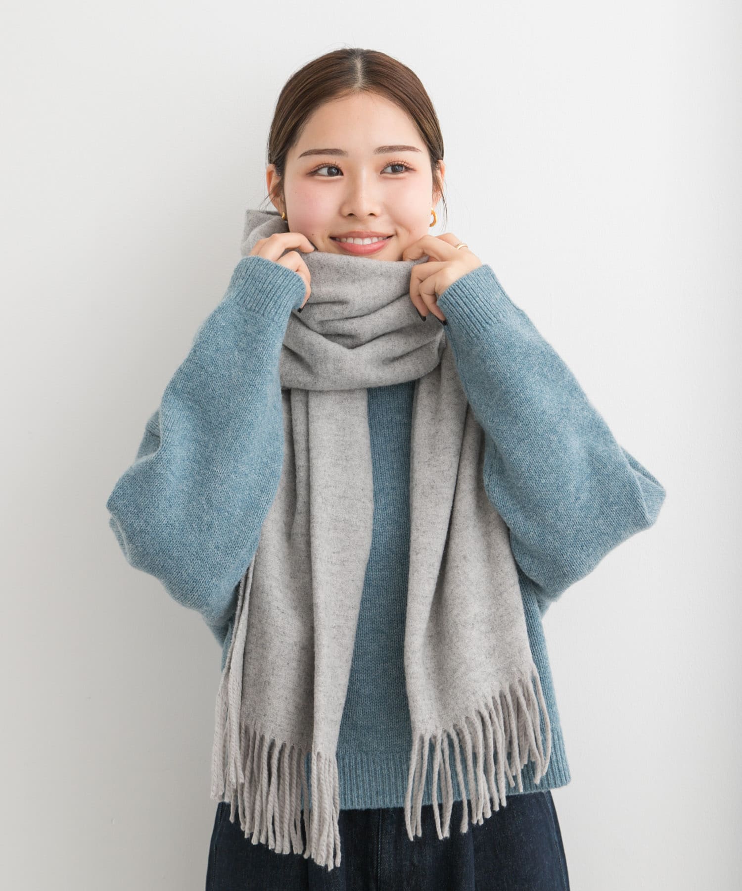 なめらかプレーンストール TOPGRAY one