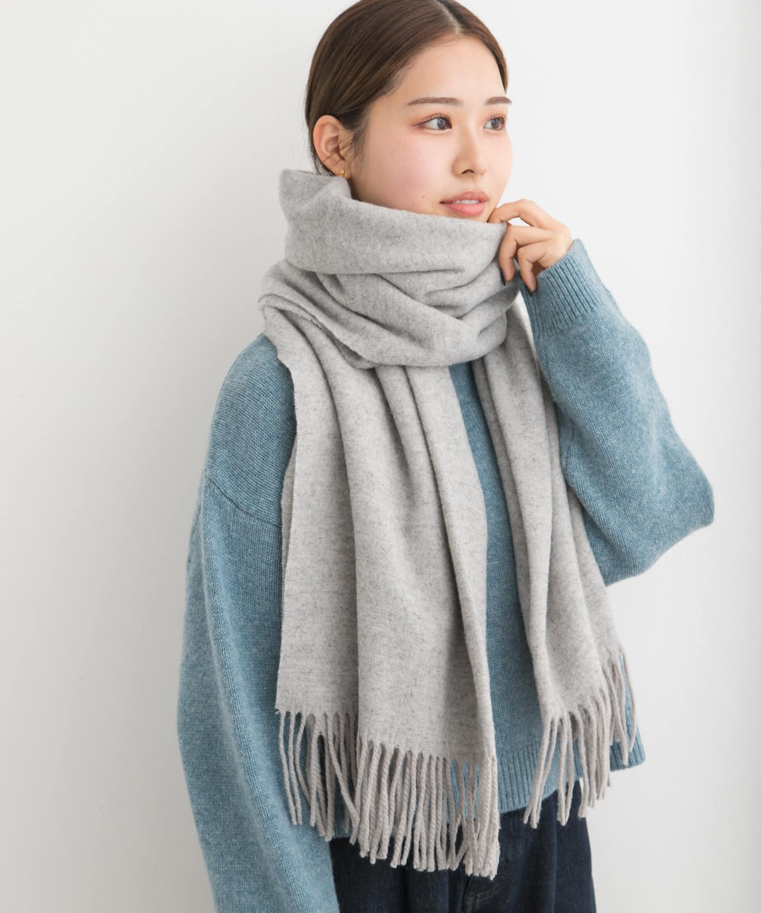 なめらかプレーンストール TOPGRAY one