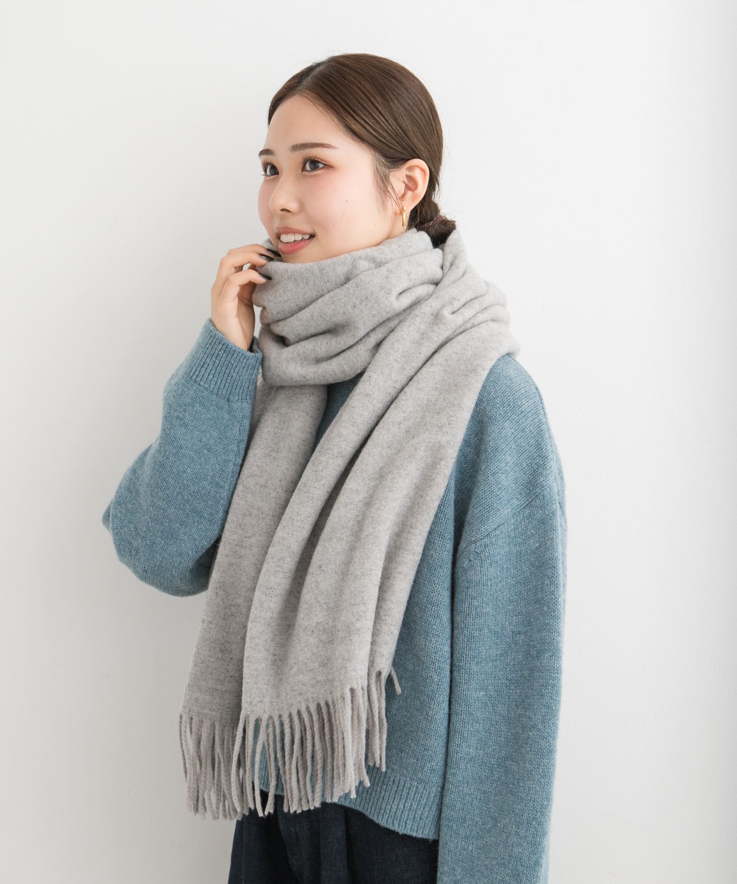なめらかプレーンストール TOPGRAY one