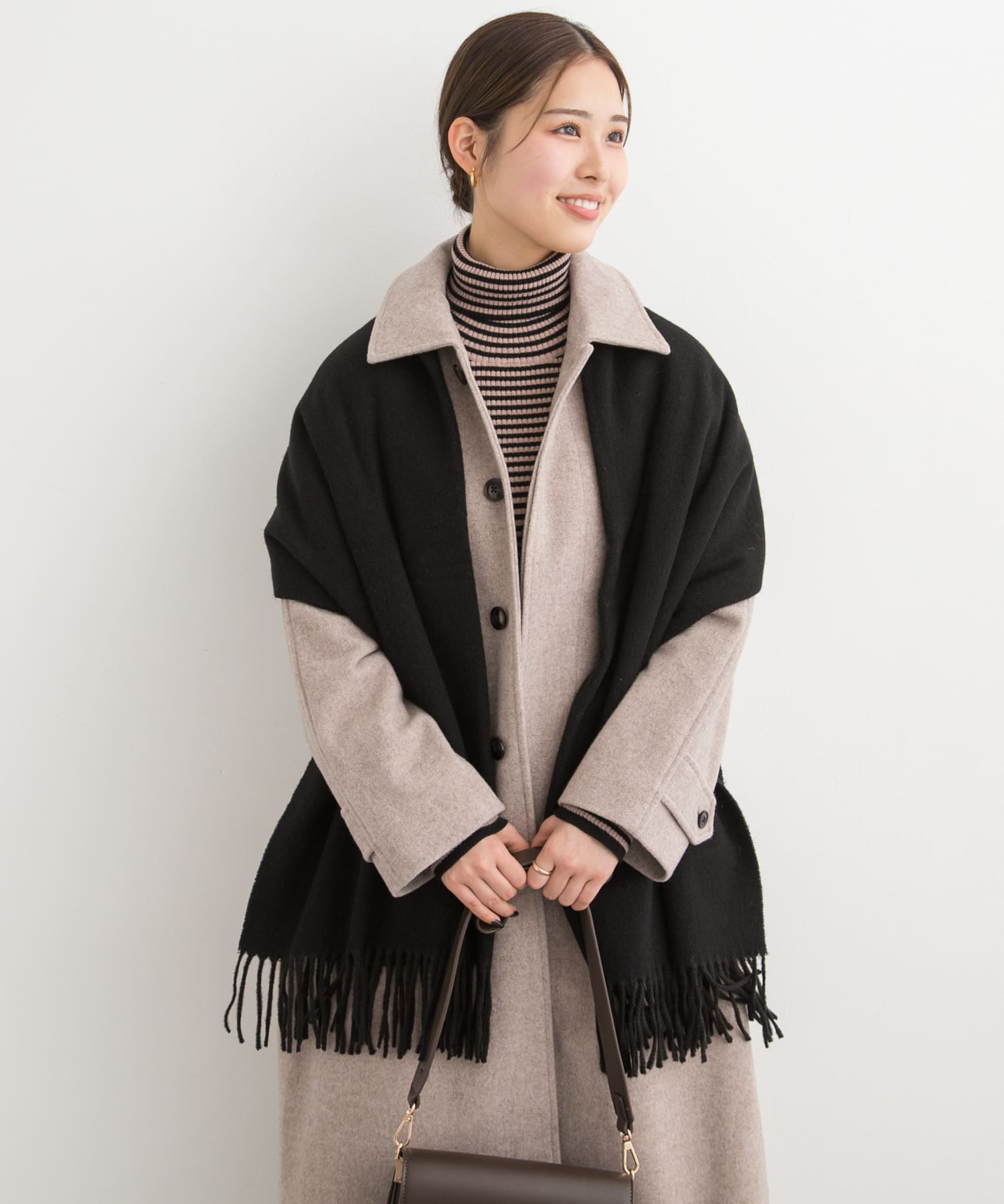 なめらかプレーンストール BLACK one