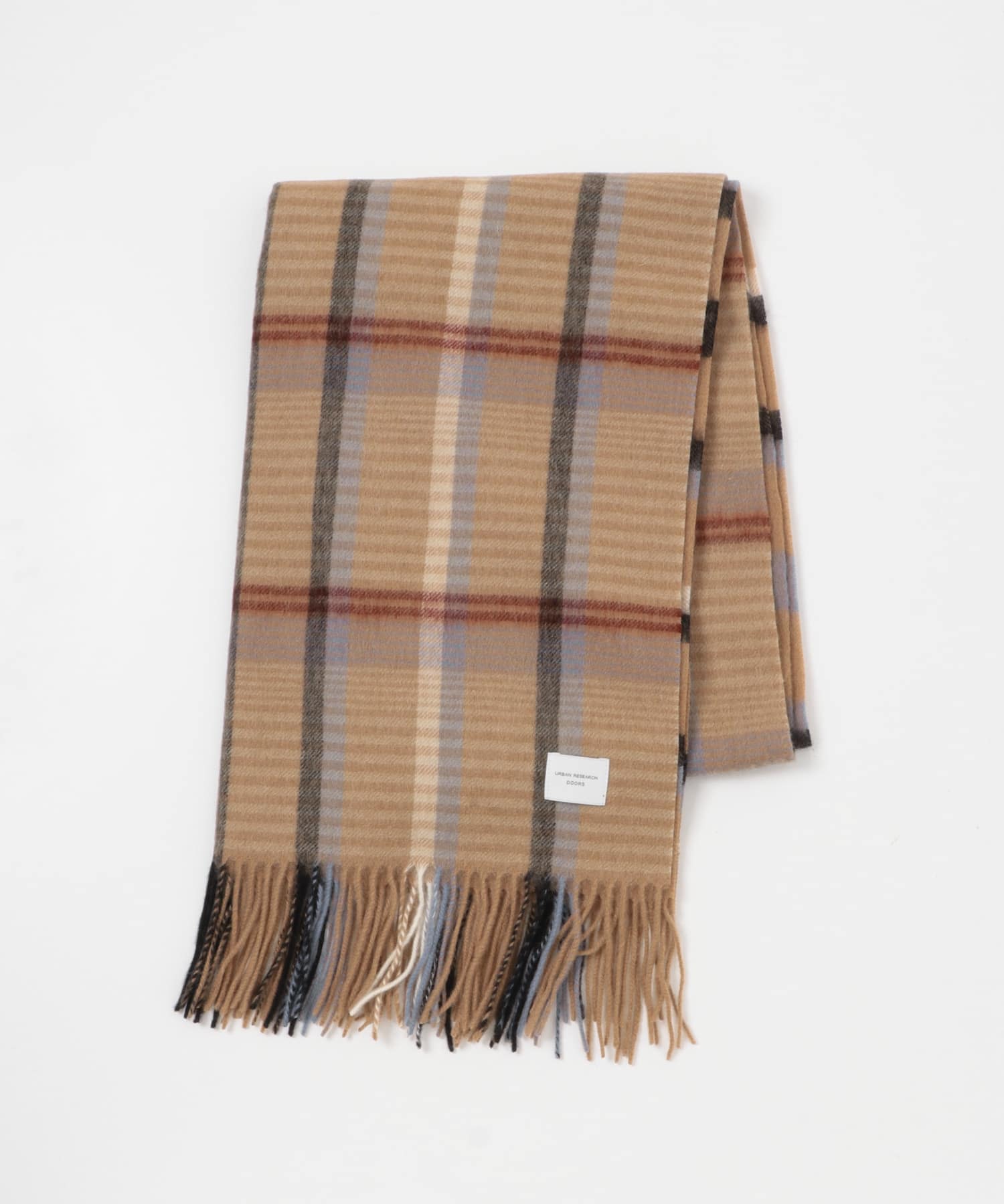 ウールチェックストール BROWN one