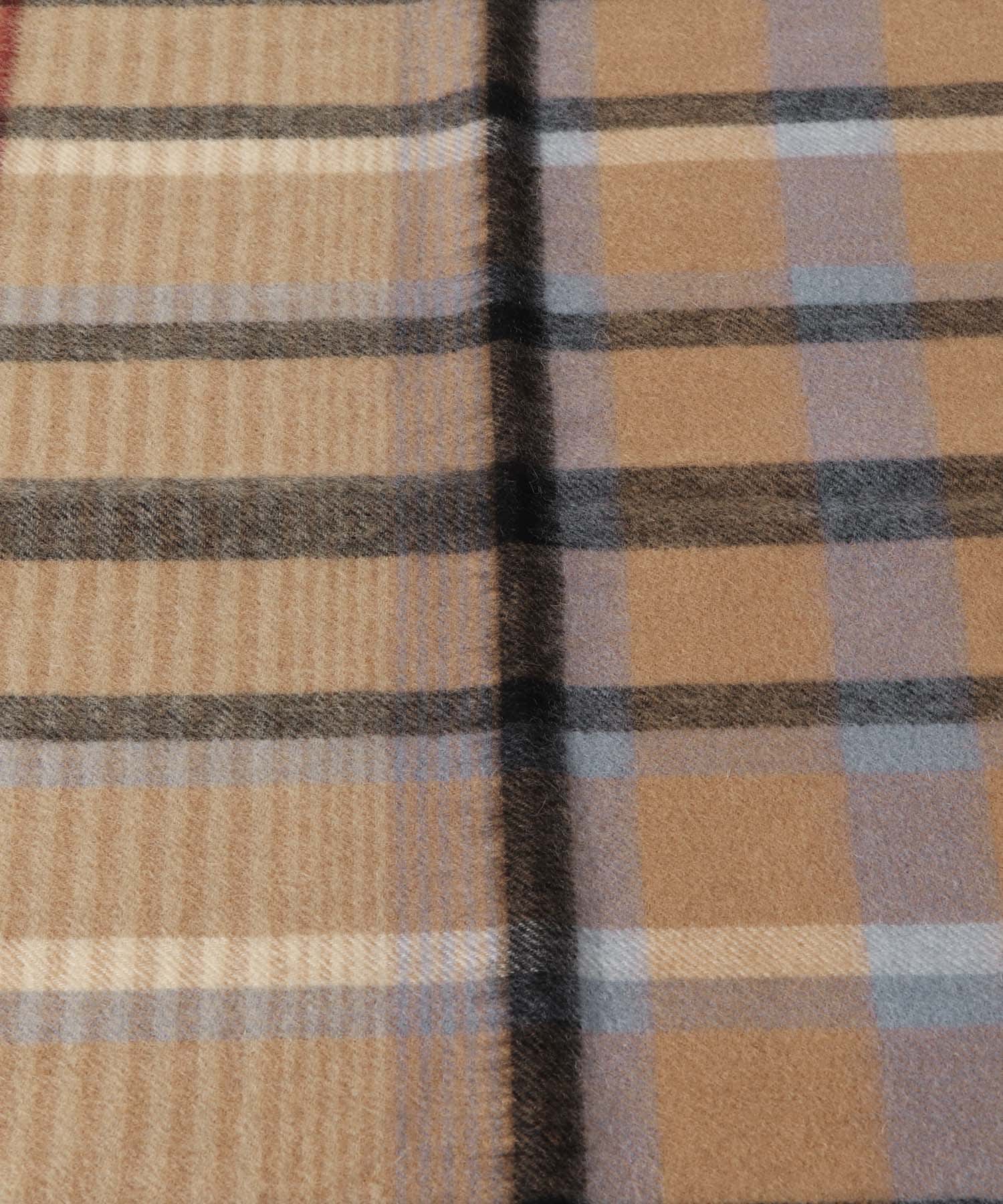 ウールチェックストール BROWN one